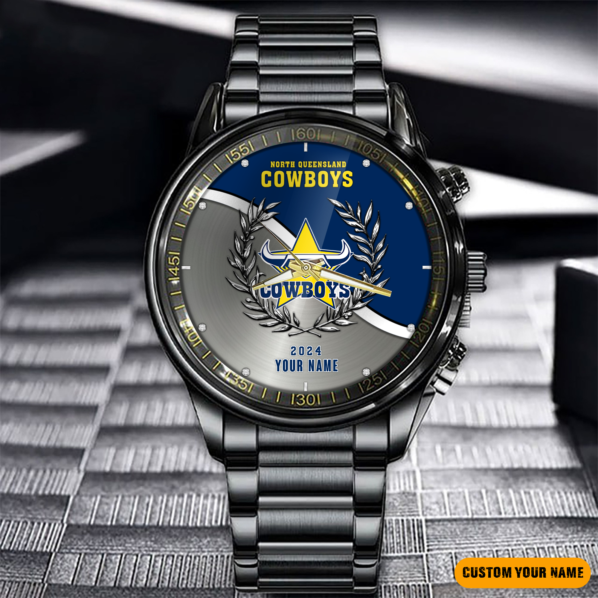 NQ Cowboys Black Fashion Watch Custom Your Name V1 - Famjoys NQ Cowboys Black Fashion Watch Custom Your Name V1 - Famjoys