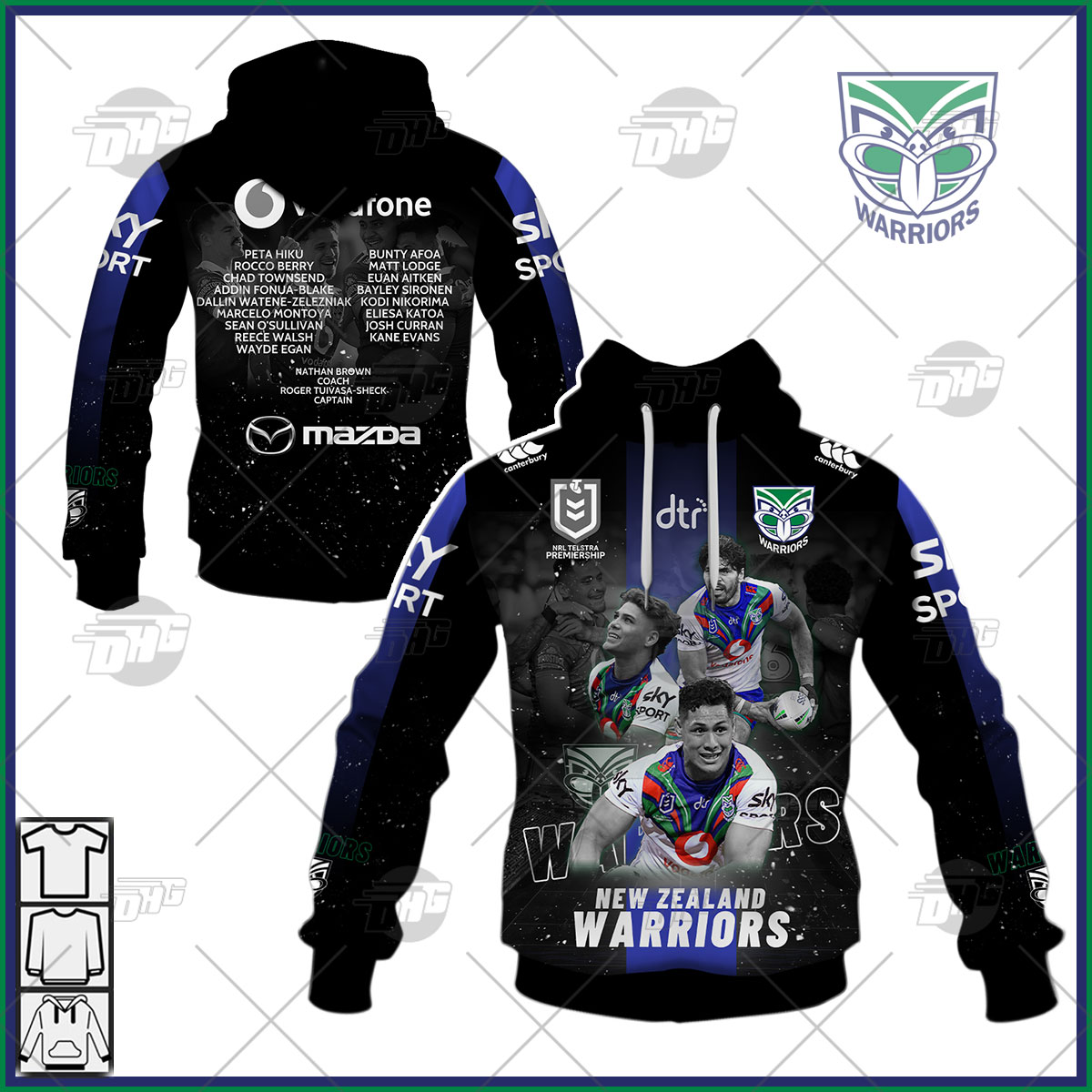 NRL New Zealand Warriors Black and White Hoodie Memorable Moments Highlight 2021 Special Version - Famjoys NRL New Zealand Warriors Black and White Hoodie Memorable Moments Highlight 2021 Special Version - Famjoys