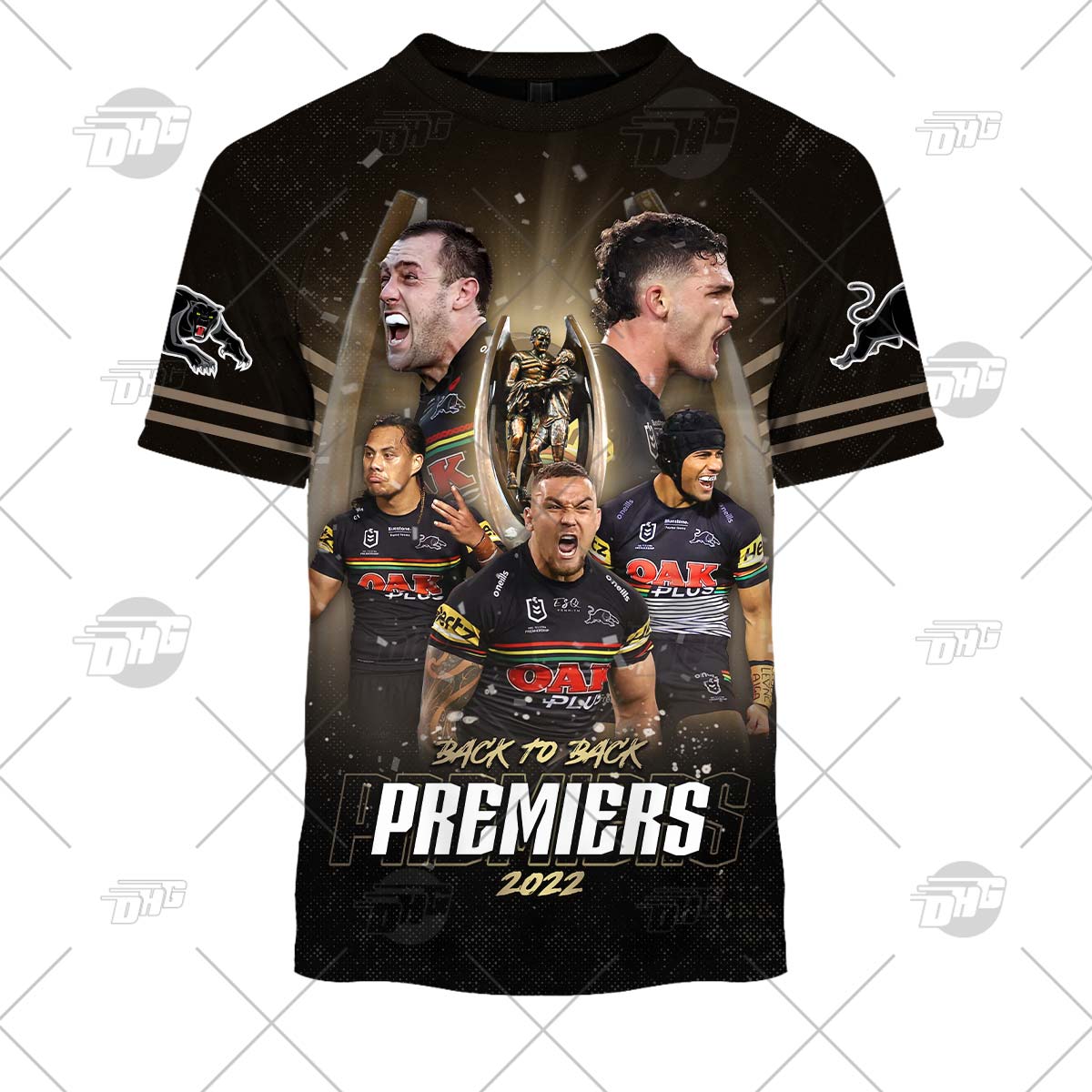 NRL Penrith Panthers 2022 Back To Back Premiers Fan Hoodie Shirt - Famjoys NRL Penrith Panthers 2022 Back To Back Premiers Fan Hoodie Shirt - Famjoys