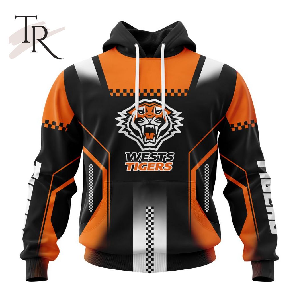 NRL Wests Tigers Special Motocross Design Hoodie - Famjoys NRL Wests Tigers Special Motocross Design Hoodie - Famjoys