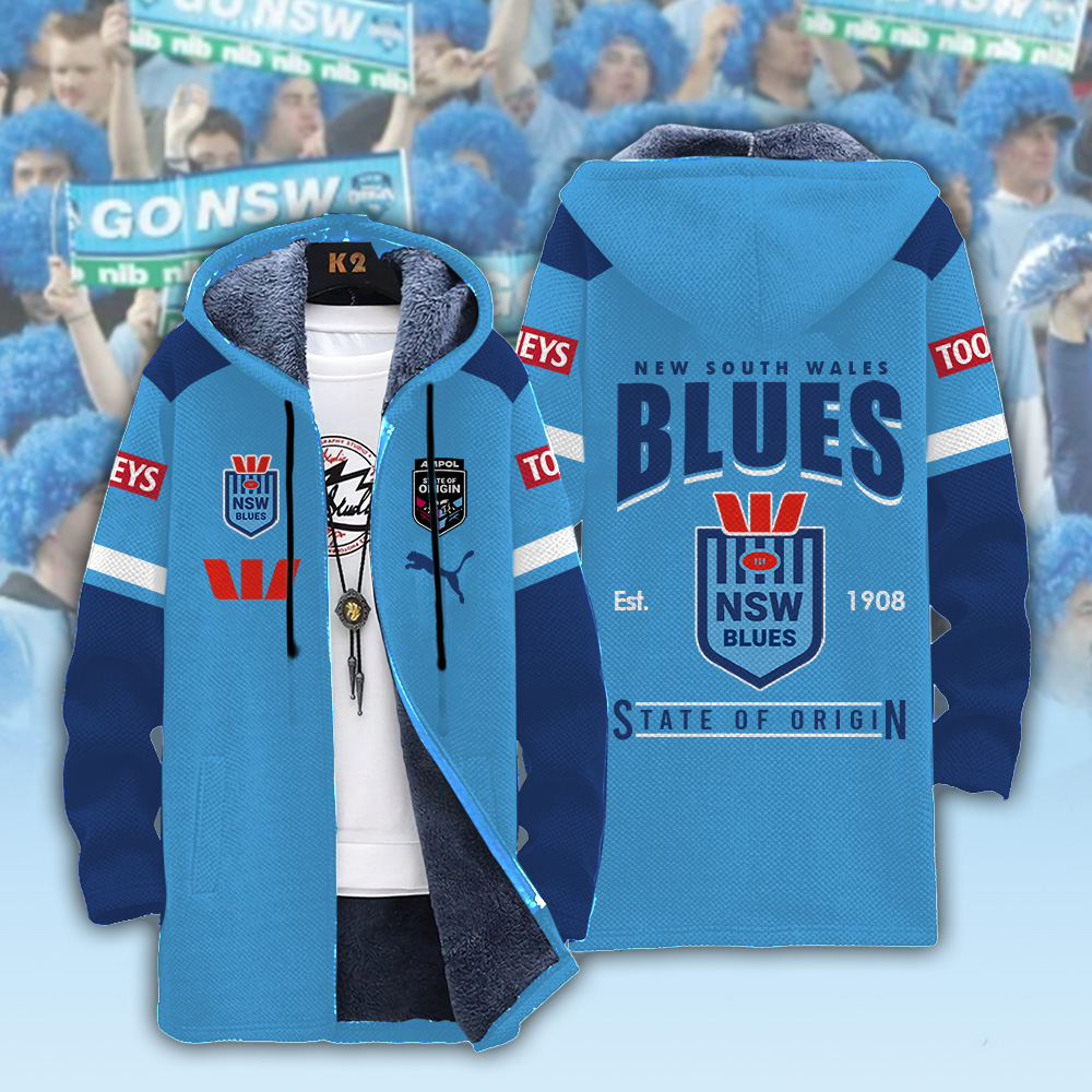 NSW Blues Fleece Wind Jacket - Famjoys NSW Blues Fleece Wind Jacket - Famjoys