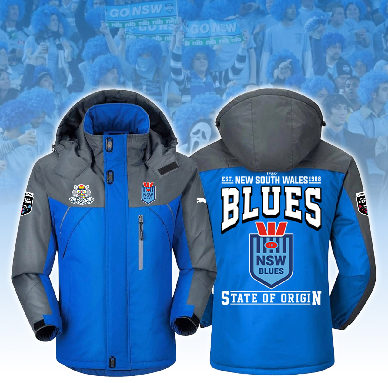 NSW Blues Interchange Jacket - Famjoys NSW Blues Interchange Jacket - Famjoys