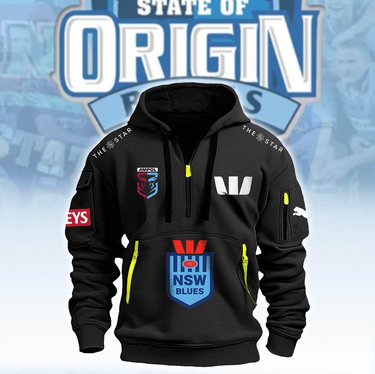 NSW Blues New Zip Hoodie - Famjoys NSW Blues New Zip Hoodie - Famjoys