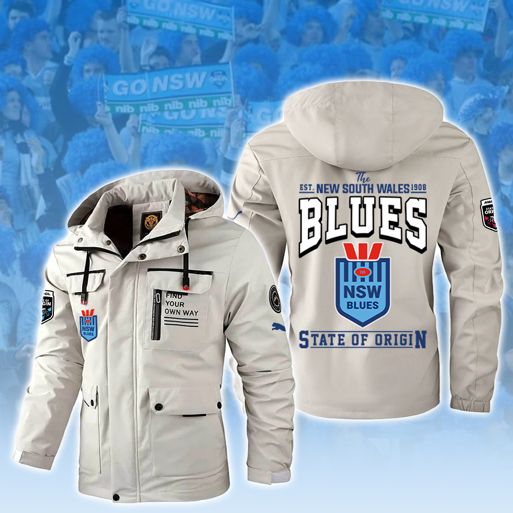 NSW Blues Windbreaker Jacket - Famjoys NSW Blues Windbreaker Jacket - Famjoys