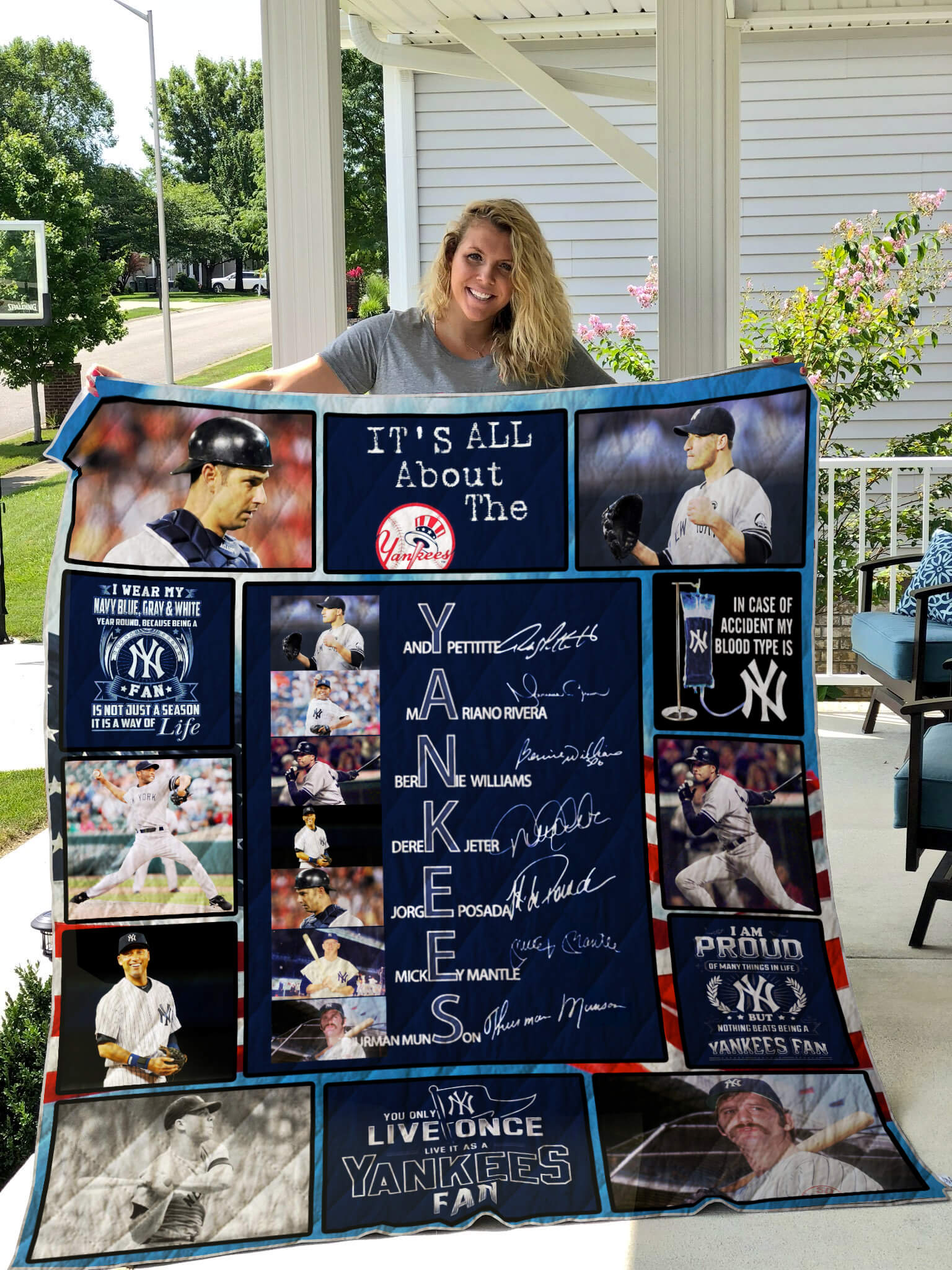 Ny Yankee Quilt Blanket - Famjoys Ny Yankee Quilt Blanket - Famjoys