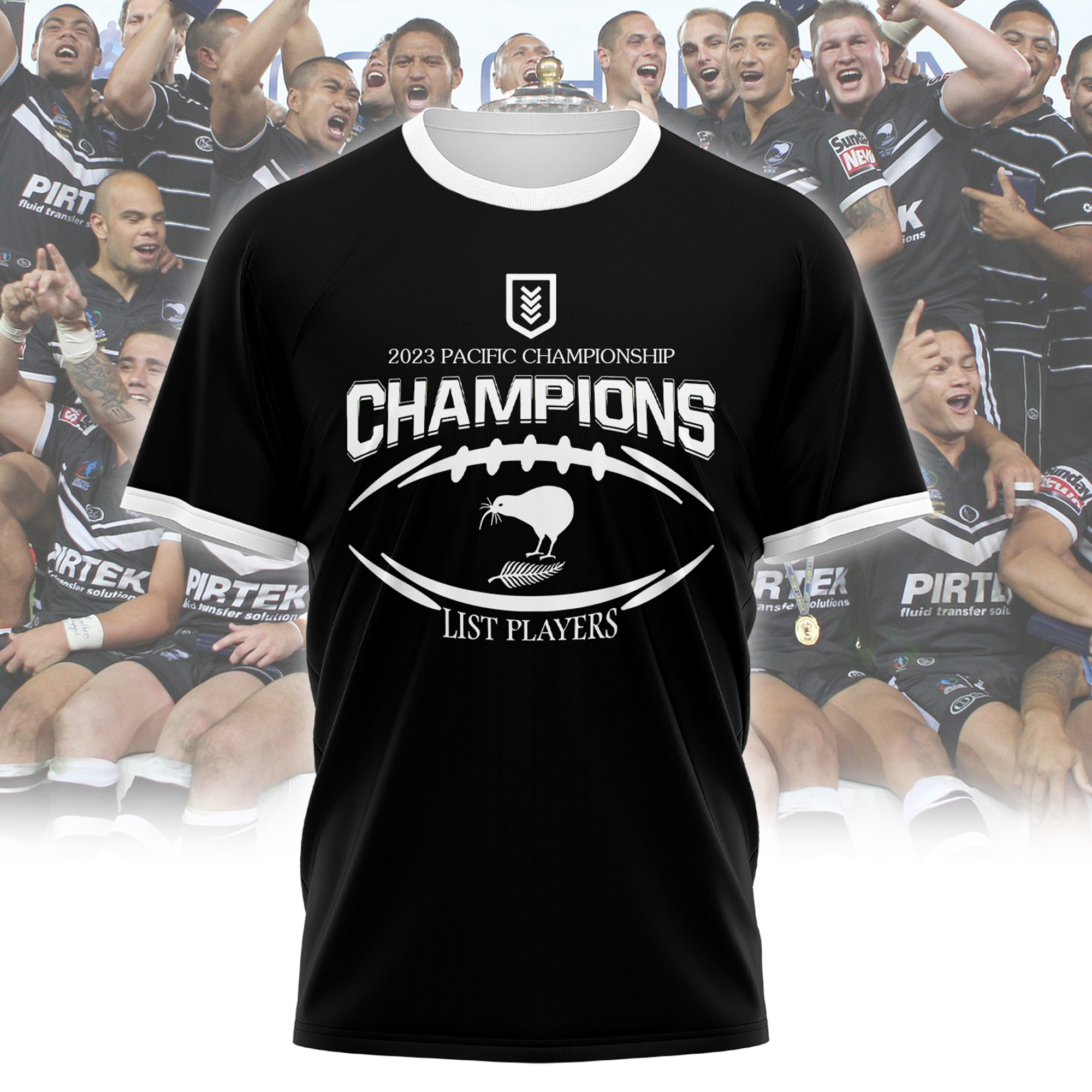 NZ Kiwis Pacific Championship Champions T shirt - Famjoys NZ Kiwis Pacific Championship Champions T shirt - Famjoys