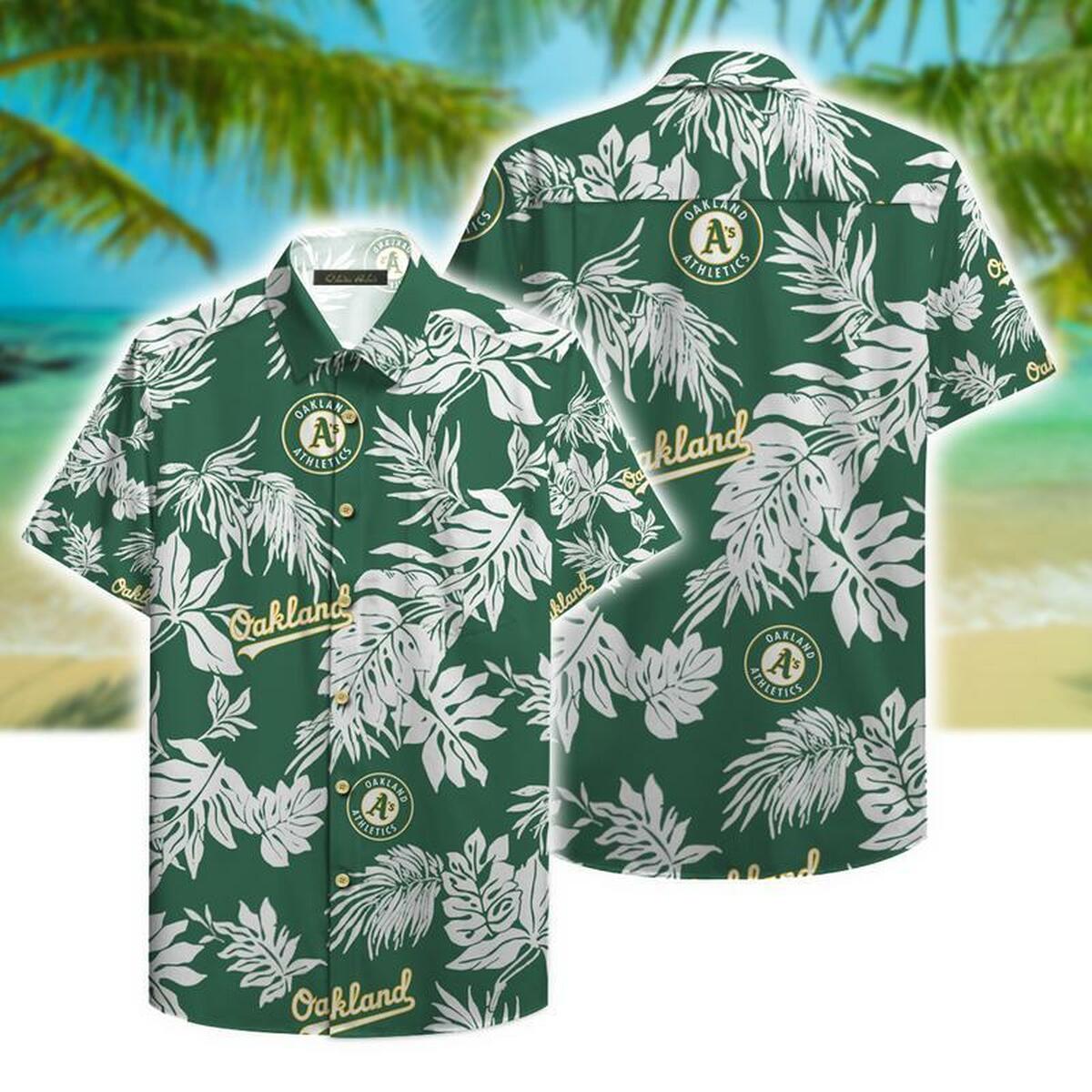 Oakland Athletics Hawaii Hawaiian Shirt - Famjoys Oakland Athletics Hawaii Hawaiian Shirt - Famjoys