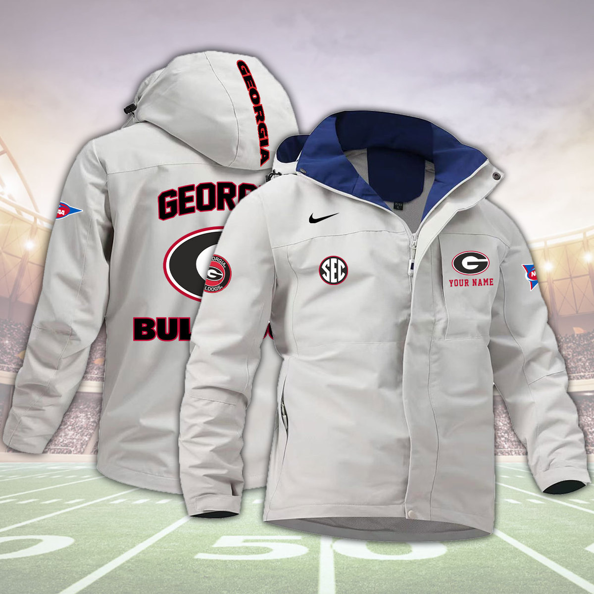OCYLPC2838 Georgia Bulldogs football Windbreaker Outdoor Jacket - Famjoys OCYLPC2838 Georgia Bulldogs football Windbreaker Outdoor Jacket - Famjoys