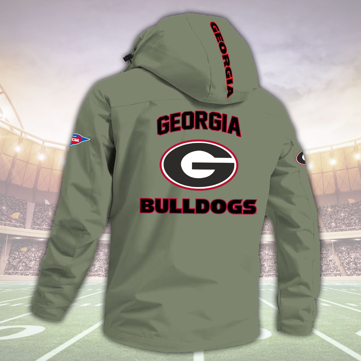 OCYLPC2838 Georgia Bulldogs football Windbreaker Outdoor Jacket - Famjoys OCYLPC2838 Georgia Bulldogs football Windbreaker Outdoor Jacket - Famjoys