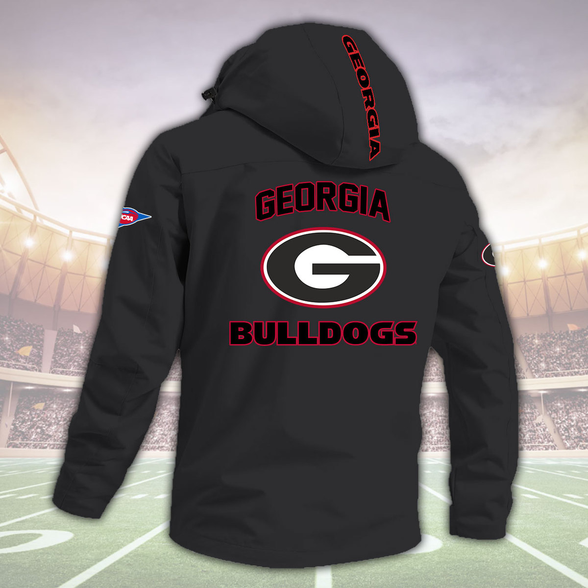 OCYLPC2838 Georgia Bulldogs football Windbreaker Outdoor Jacket - Famjoys OCYLPC2838 Georgia Bulldogs football Windbreaker Outdoor Jacket - Famjoys