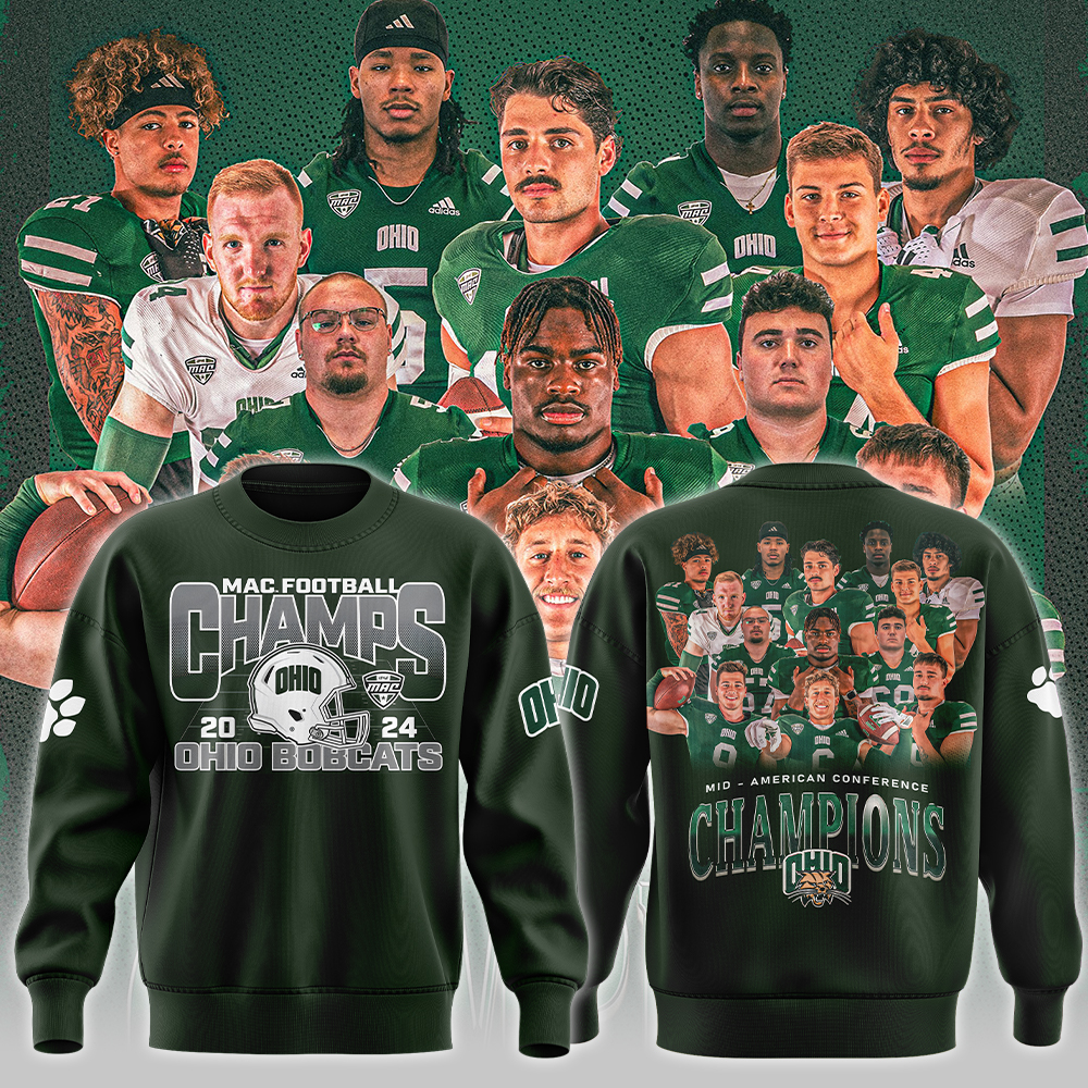 Ohio Bobcats football MAC Champions Sweatershirt - Famjoys Ohio Bobcats football MAC Champions Sweatershirt - Famjoys