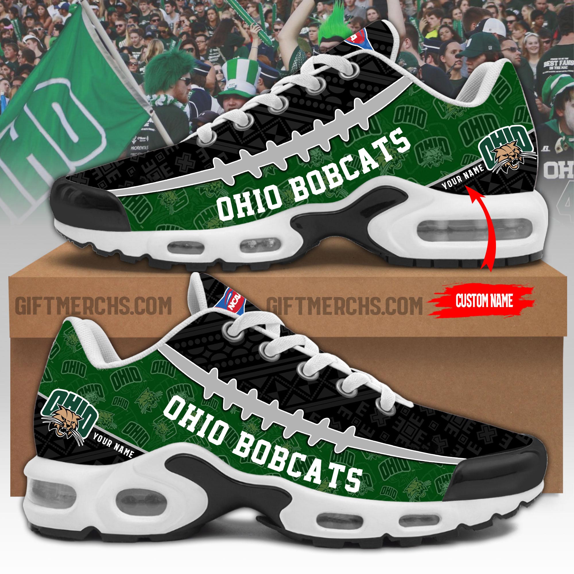 Ohio Bobcats Personalized Shoes - Famjoys Ohio Bobcats Personalized Shoes - Famjoys