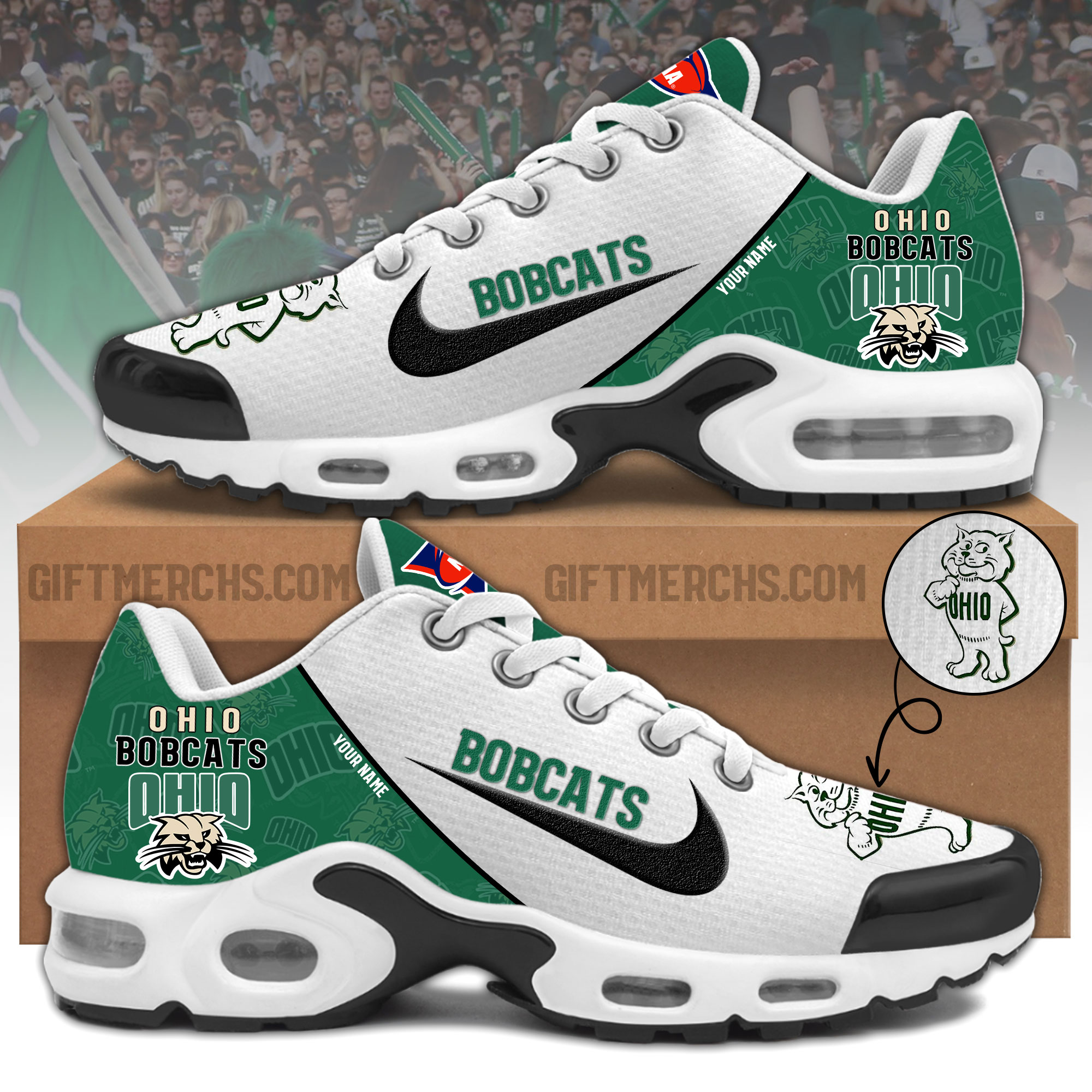 Ohio Bobcats Personalized Shoes - Famjoys Ohio Bobcats Personalized Shoes - Famjoys
