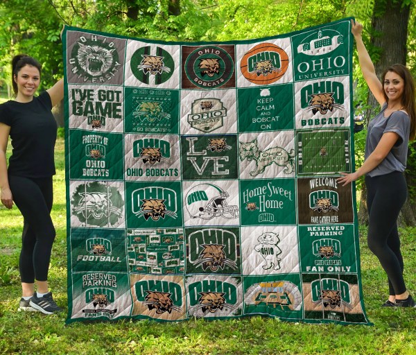 Ohio Bobcats Quilt Blanket - Famjoys Ohio Bobcats Quilt Blanket - Famjoys