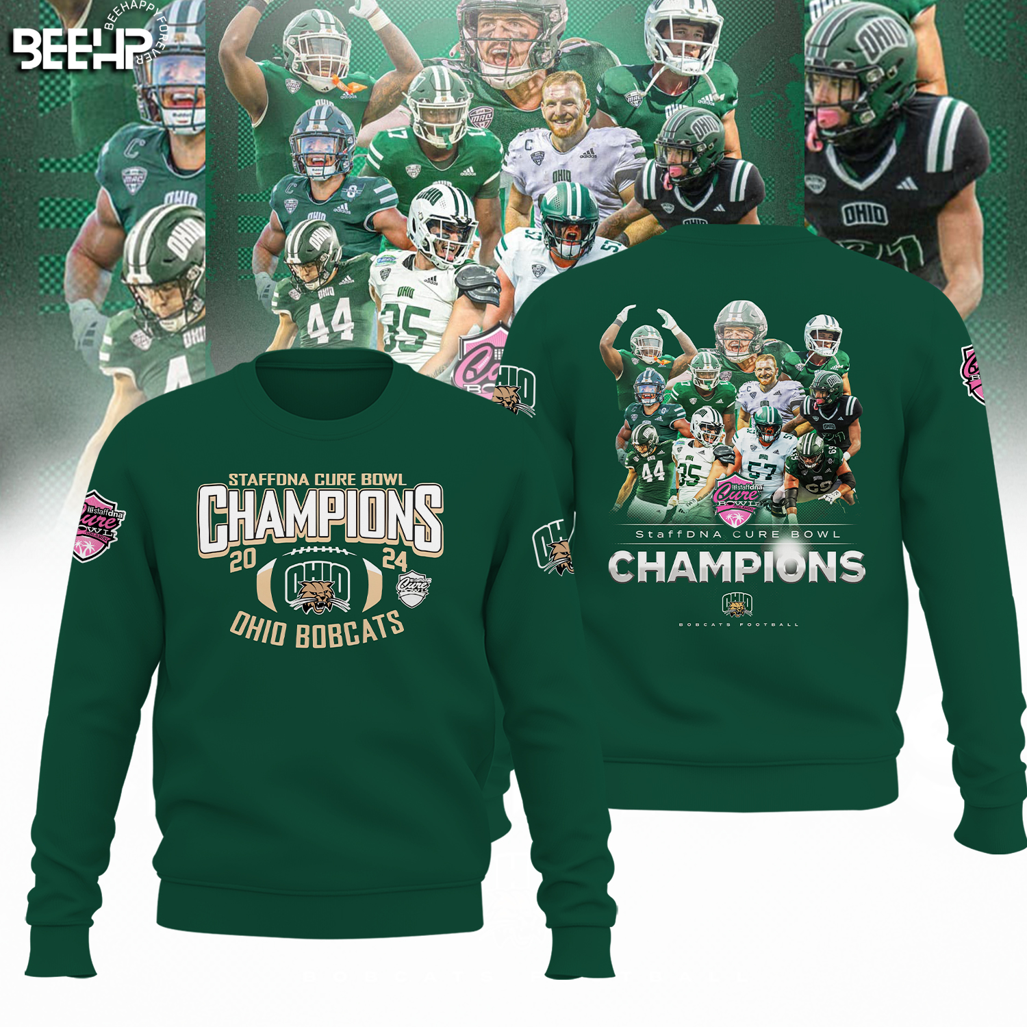 OHIO BOBCATS StaffDNA CURE BOWL CHAMPIONS Shirt - Famjoys OHIO BOBCATS StaffDNA CURE BOWL CHAMPIONS Shirt - Famjoys