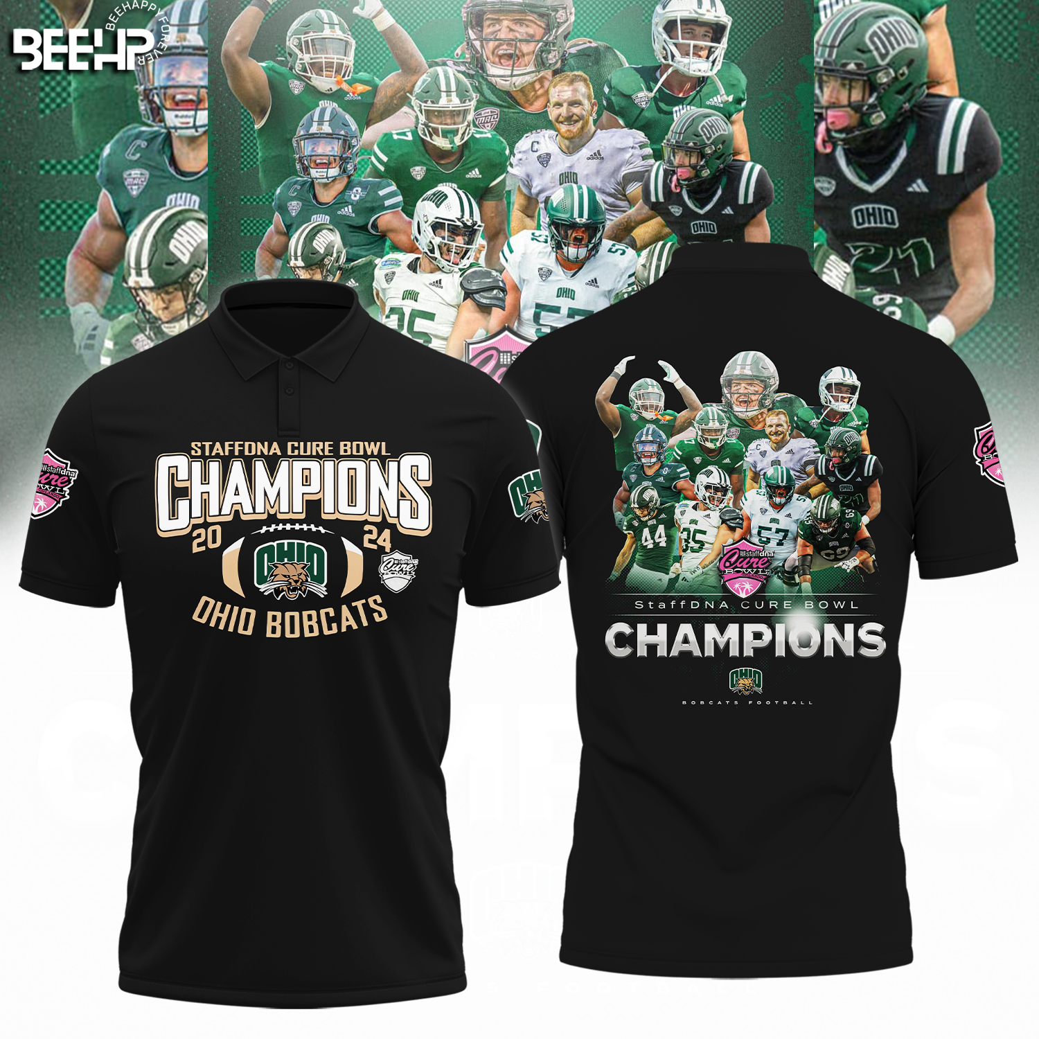 OHIO BOBCATS StaffDNA CURE BOWL CHAMPIONS Shirt - Famjoys OHIO BOBCATS StaffDNA CURE BOWL CHAMPIONS Shirt - Famjoys