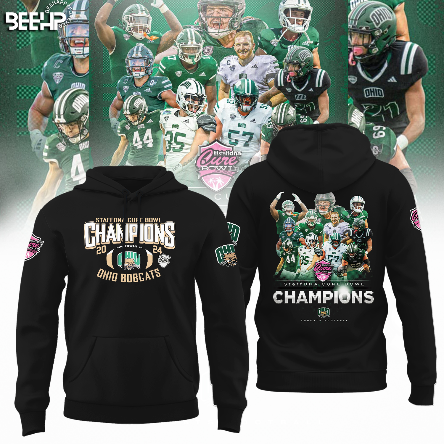 OHIO BOBCATS StaffDNA CURE BOWL CHAMPIONS Shirt - Famjoys OHIO BOBCATS StaffDNA CURE BOWL CHAMPIONS Shirt - Famjoys