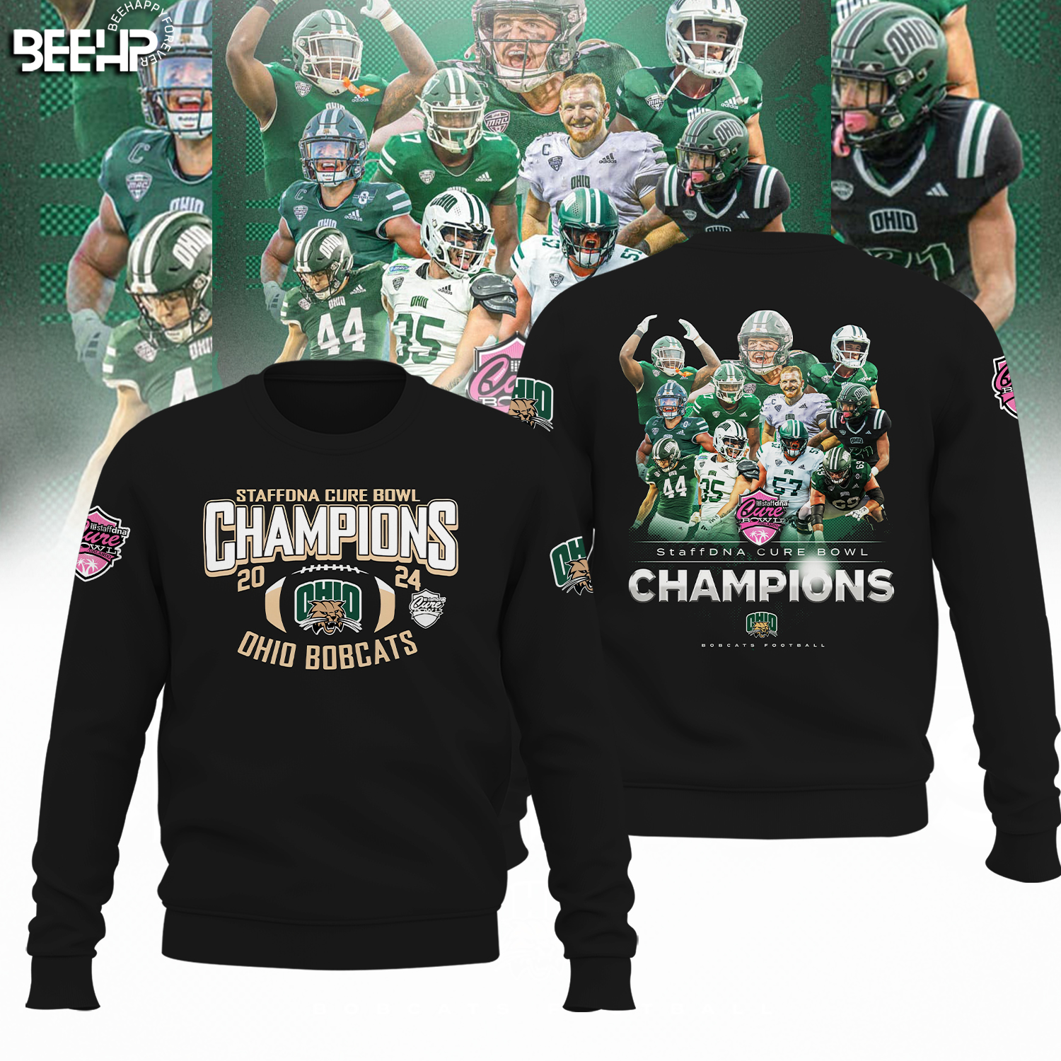OHIO BOBCATS StaffDNA CURE BOWL CHAMPIONS Shirt - Famjoys OHIO BOBCATS StaffDNA CURE BOWL CHAMPIONS Shirt - Famjoys