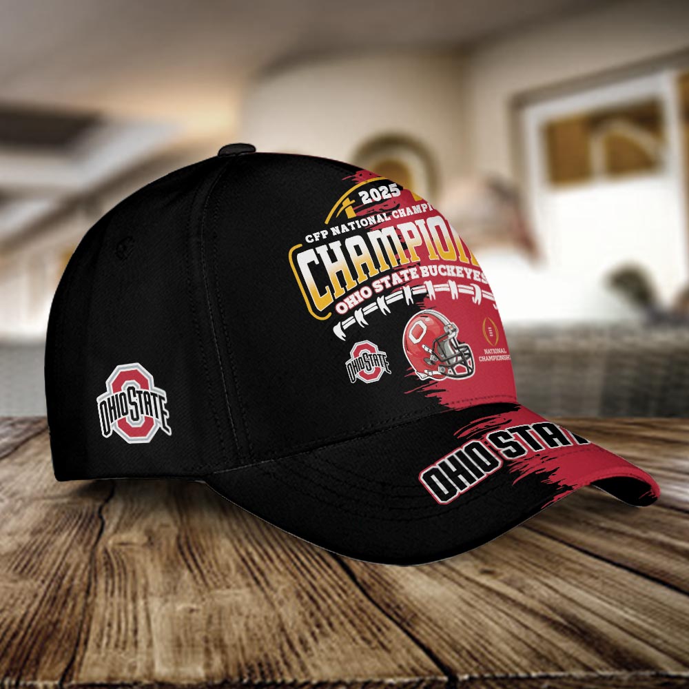 Ohio State Buckeyes 2025 CFP National Championship Hat - Famjoys Ohio State Buckeyes 2025 CFP National Championship Hat - Famjoys
