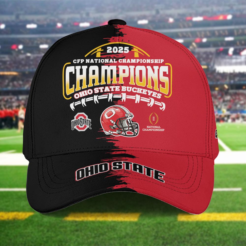 Ohio State Buckeyes 2025 CFP National Championship Hat - Famjoys Ohio State Buckeyes 2025 CFP National Championship Hat - Famjoys