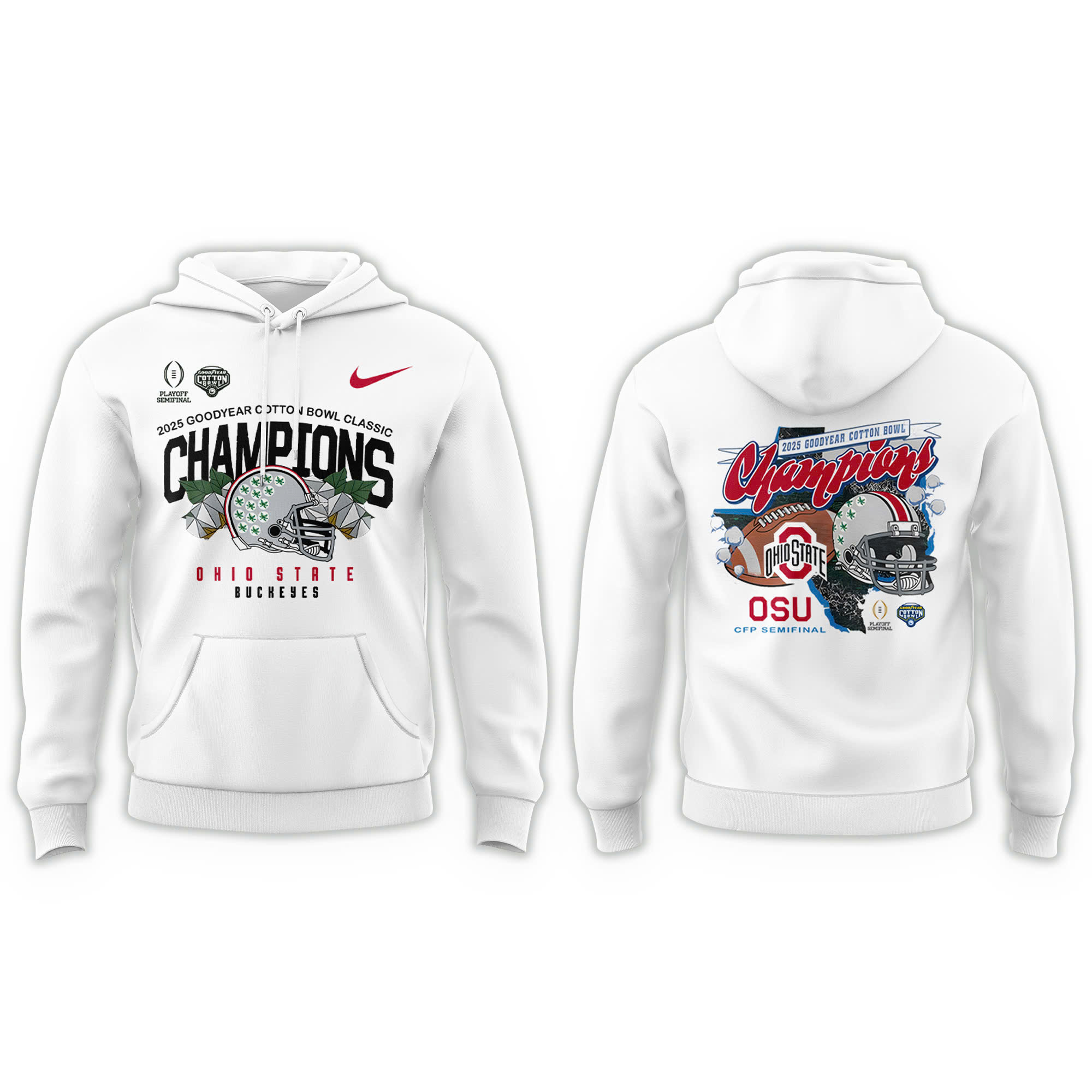 Ohio State Buckeyes 2025 Cotton Bowl Champions Hoodie - Famjoys Ohio State Buckeyes 2025 Cotton Bowl Champions Hoodie - Famjoys