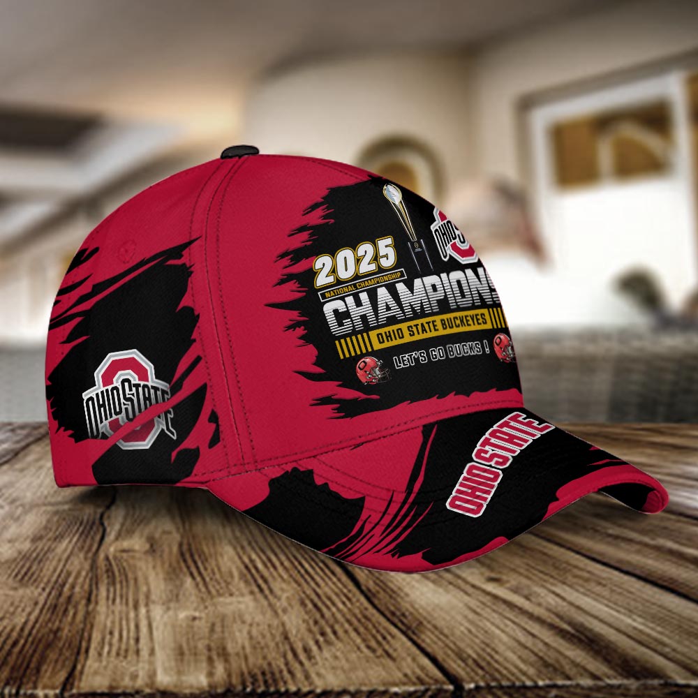 Ohio State Buckeyes 2025 National Champions Cap - Famjoys Ohio State Buckeyes 2025 National Champions Cap - Famjoys