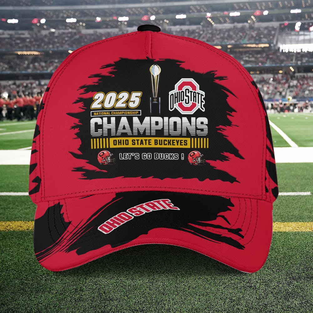 Ohio State Buckeyes 2025 National Champions Cap - Famjoys Ohio State Buckeyes 2025 National Champions Cap - Famjoys