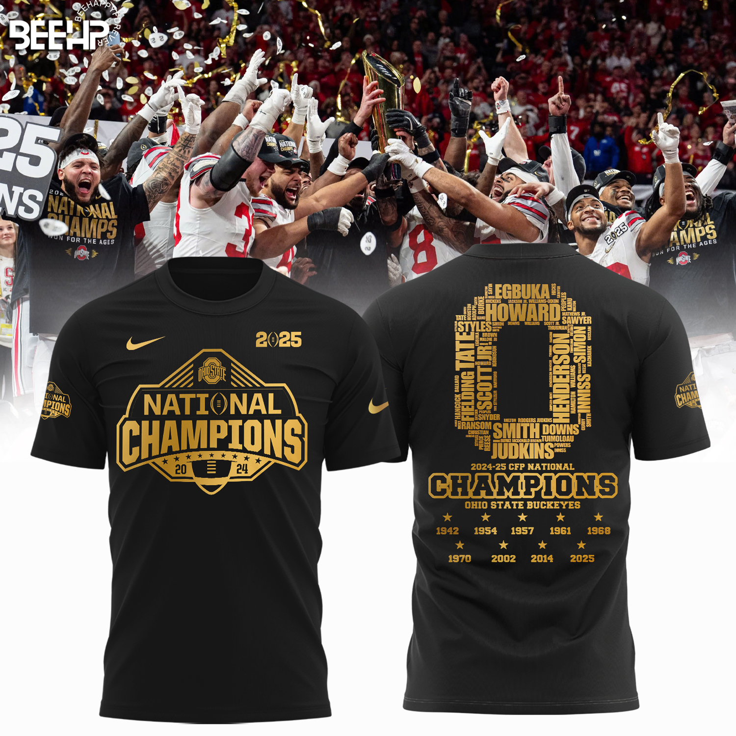 Ohio State Buckeyes 2025 National Champions Shirt - Famjoys Ohio State Buckeyes 2025 National Champions Shirt - Famjoys