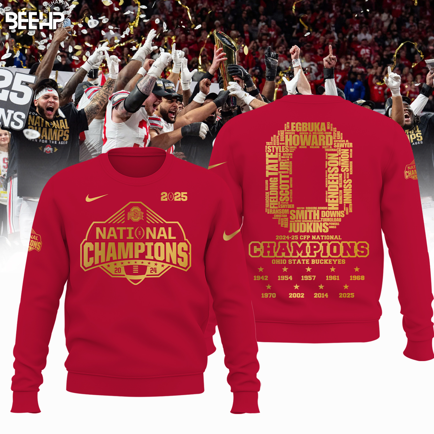 Ohio State Buckeyes 2025 National Champions Shirt - Famjoys Ohio State Buckeyes 2025 National Champions Shirt - Famjoys