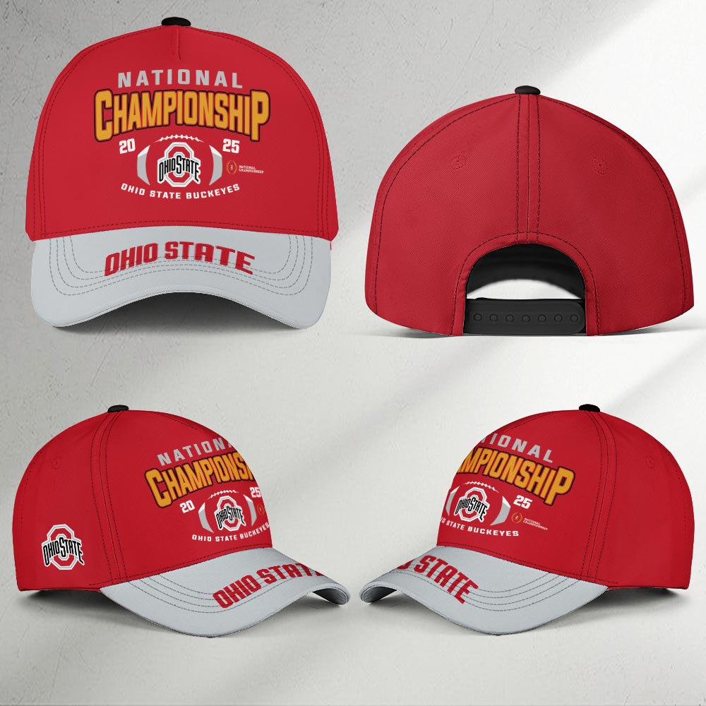 Ohio State Buckeyes 2025 National Champiosn Cap - Famjoys Ohio State Buckeyes 2025 National Champiosn Cap - Famjoys