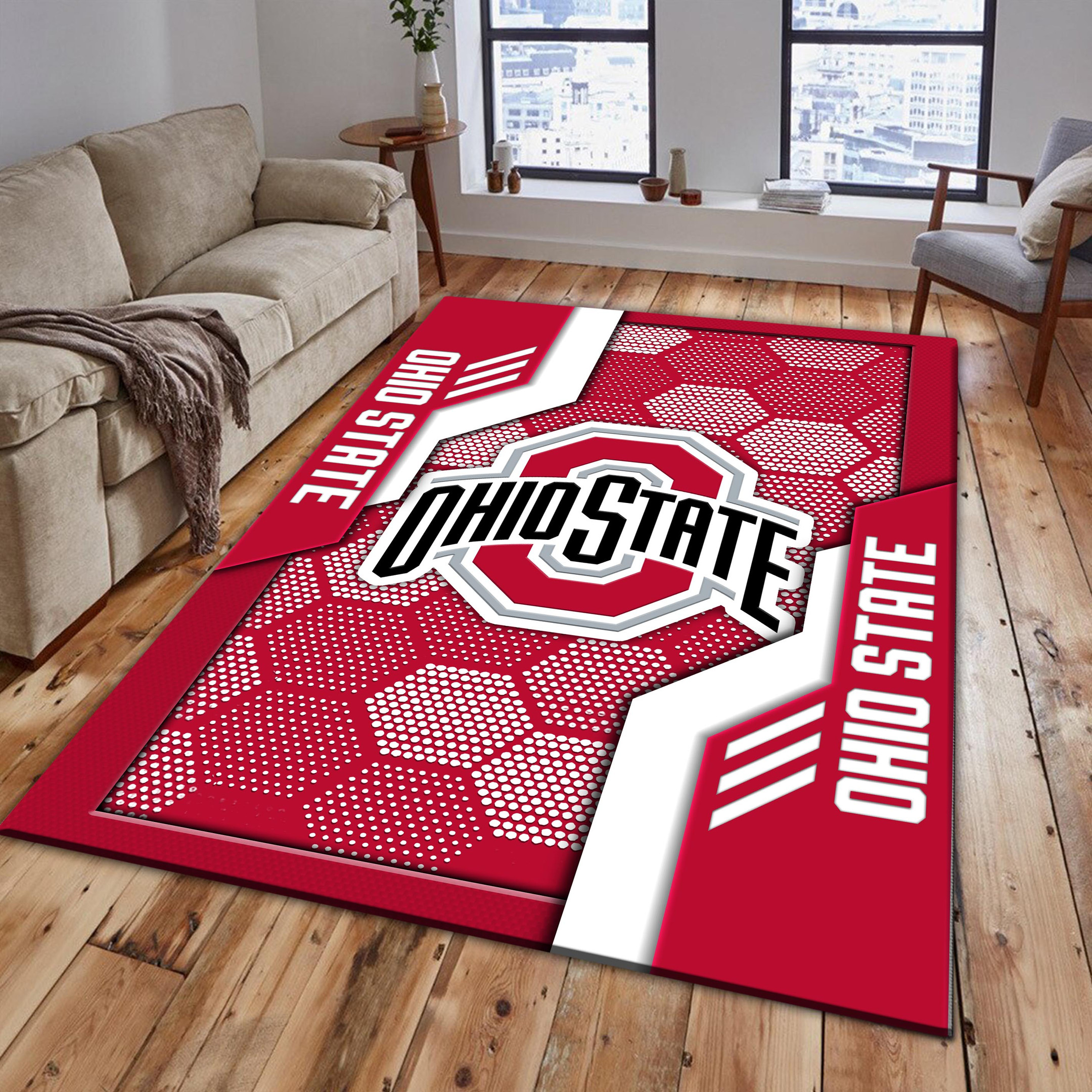 Ohio State Buckeyes Area Rugs 3747 - Famjoys Ohio State Buckeyes Area Rugs 3747 - Famjoys