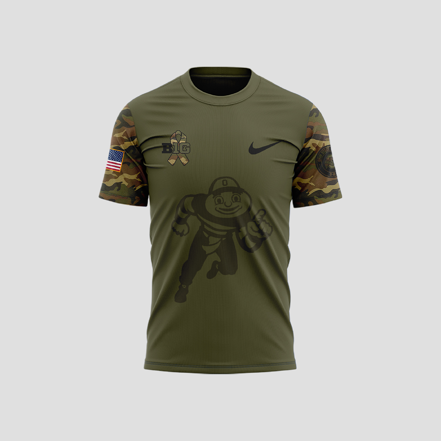 Ohio State Buckeyes Camo Salute to Service Club Fleece Pullover Shirt - Famjoys Ohio State Buckeyes Camo Salute to Service Club Fleece Pullover Shirt - Famjoys