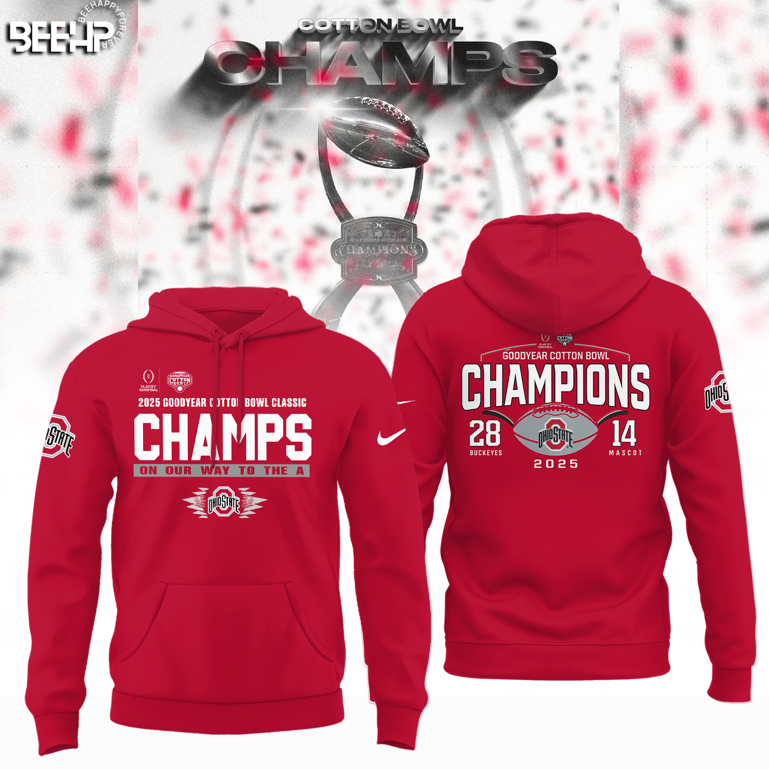 Ohio State Buckeyes College Football Playoff 2025 Cotton Bowl Champions Shirt - Famjoys Ohio State Buckeyes College Football Playoff 2025 Cotton Bowl Champions Shirt - Famjoys