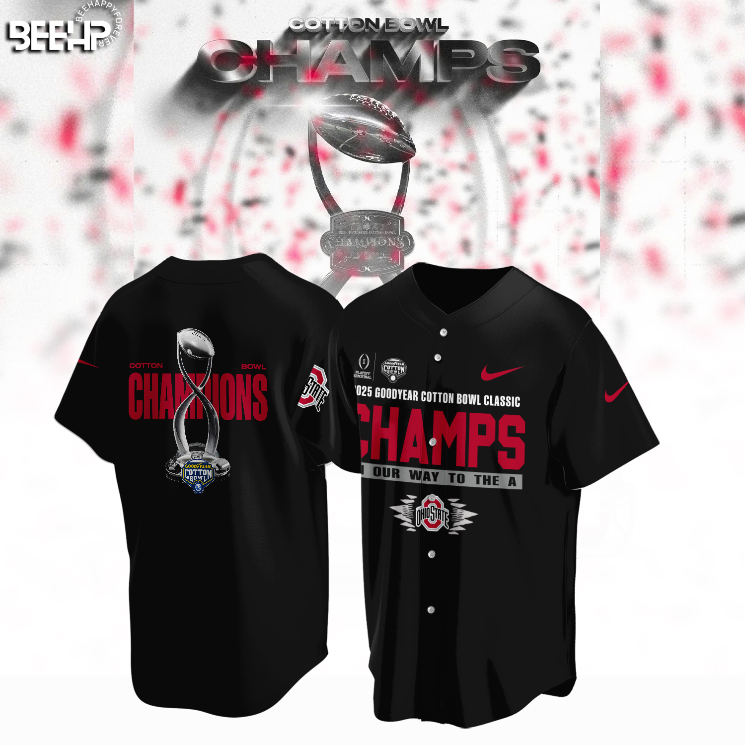 Ohio State Buckeyes College Football Playoff 2025 Cotton Bowl Champions Shirt - Famjoys Ohio State Buckeyes College Football Playoff 2025 Cotton Bowl Champions Shirt - Famjoys