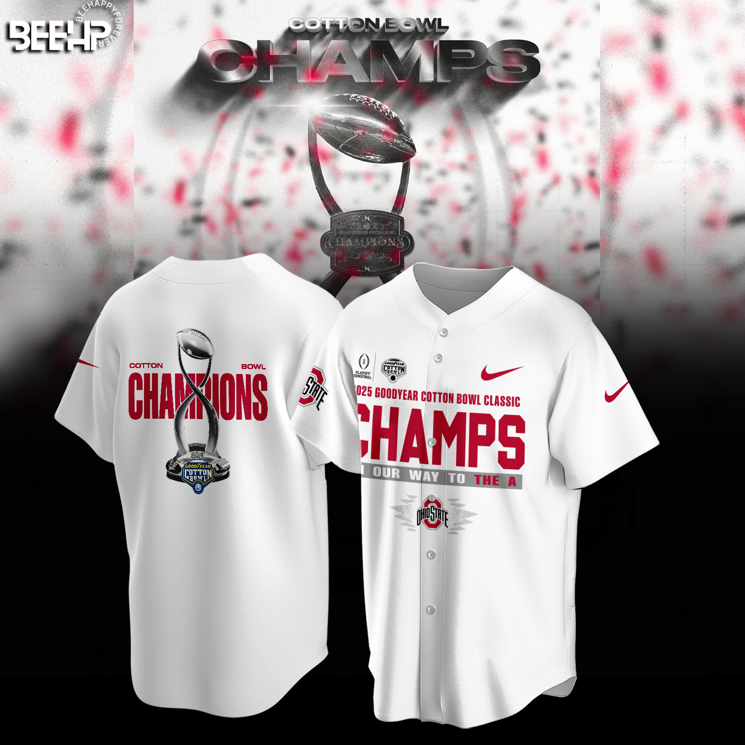 Ohio State Buckeyes College Football Playoff 2025 Cotton Bowl Champions Shirt - Famjoys Ohio State Buckeyes College Football Playoff 2025 Cotton Bowl Champions Shirt - Famjoys