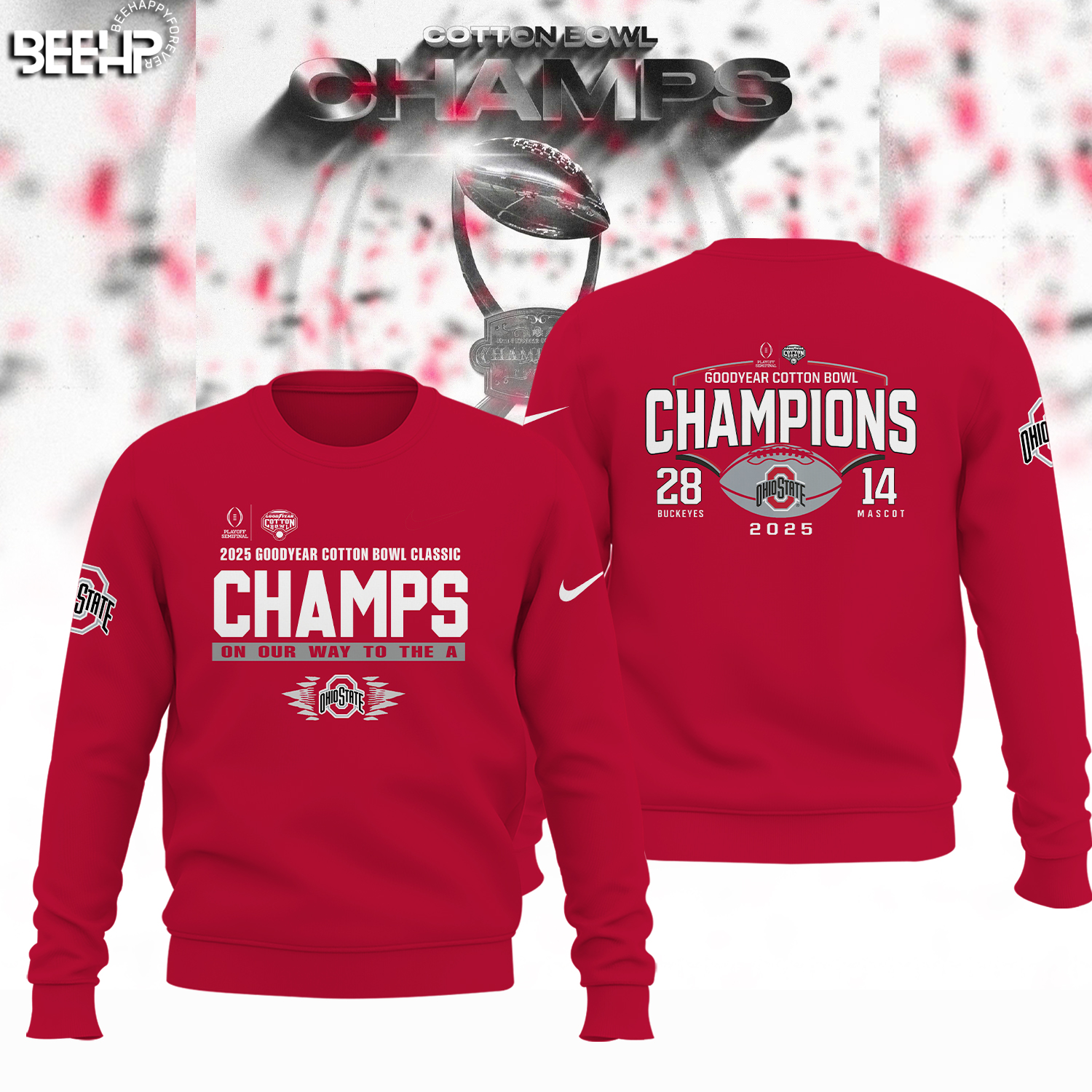 Ohio State Buckeyes College Football Playoff 2025 Cotton Bowl Champions Shirt - Famjoys Ohio State Buckeyes College Football Playoff 2025 Cotton Bowl Champions Shirt - Famjoys