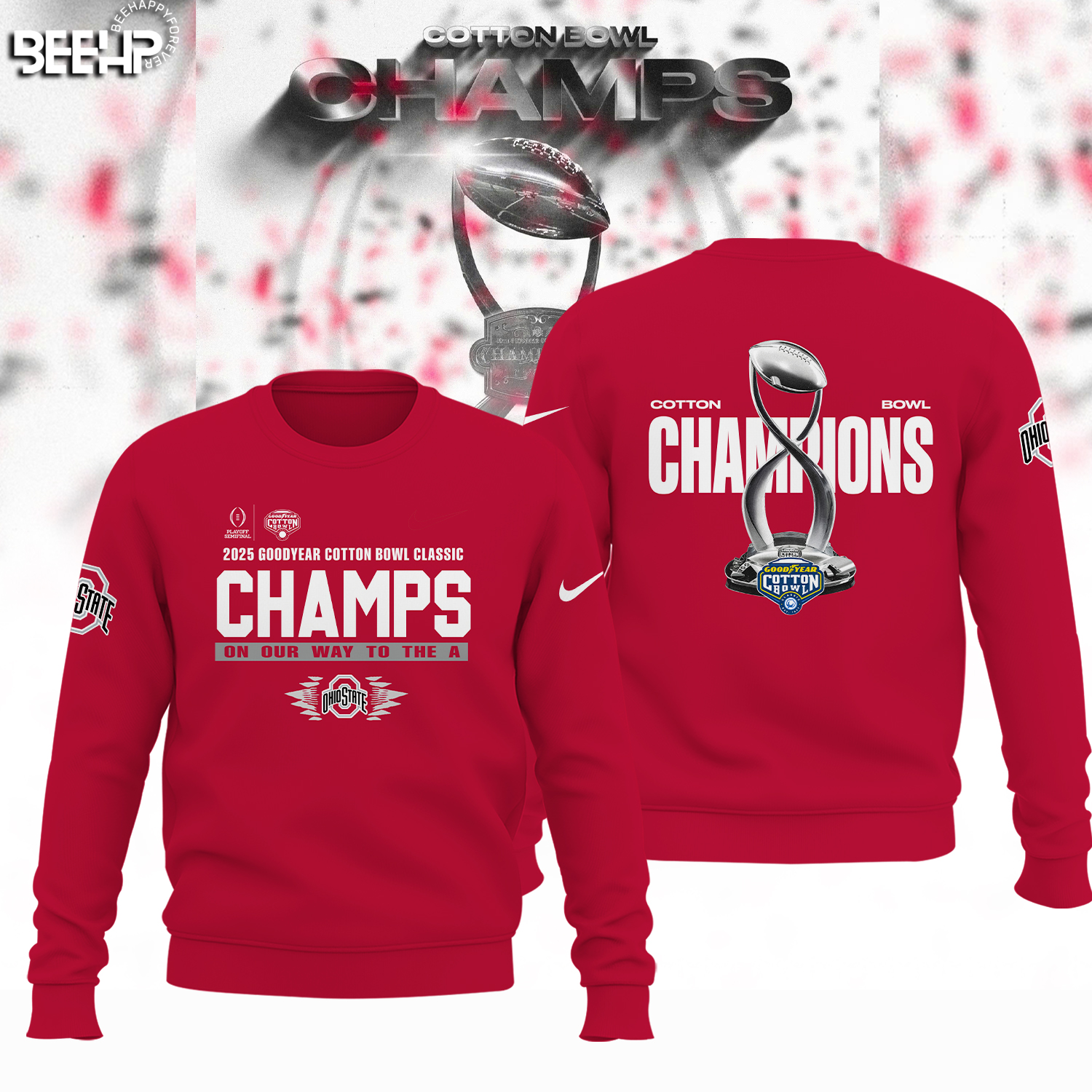 Ohio State Buckeyes College Football Playoff 2025 Cotton Bowl Champions Shirt - Famjoys Ohio State Buckeyes College Football Playoff 2025 Cotton Bowl Champions Shirt - Famjoys