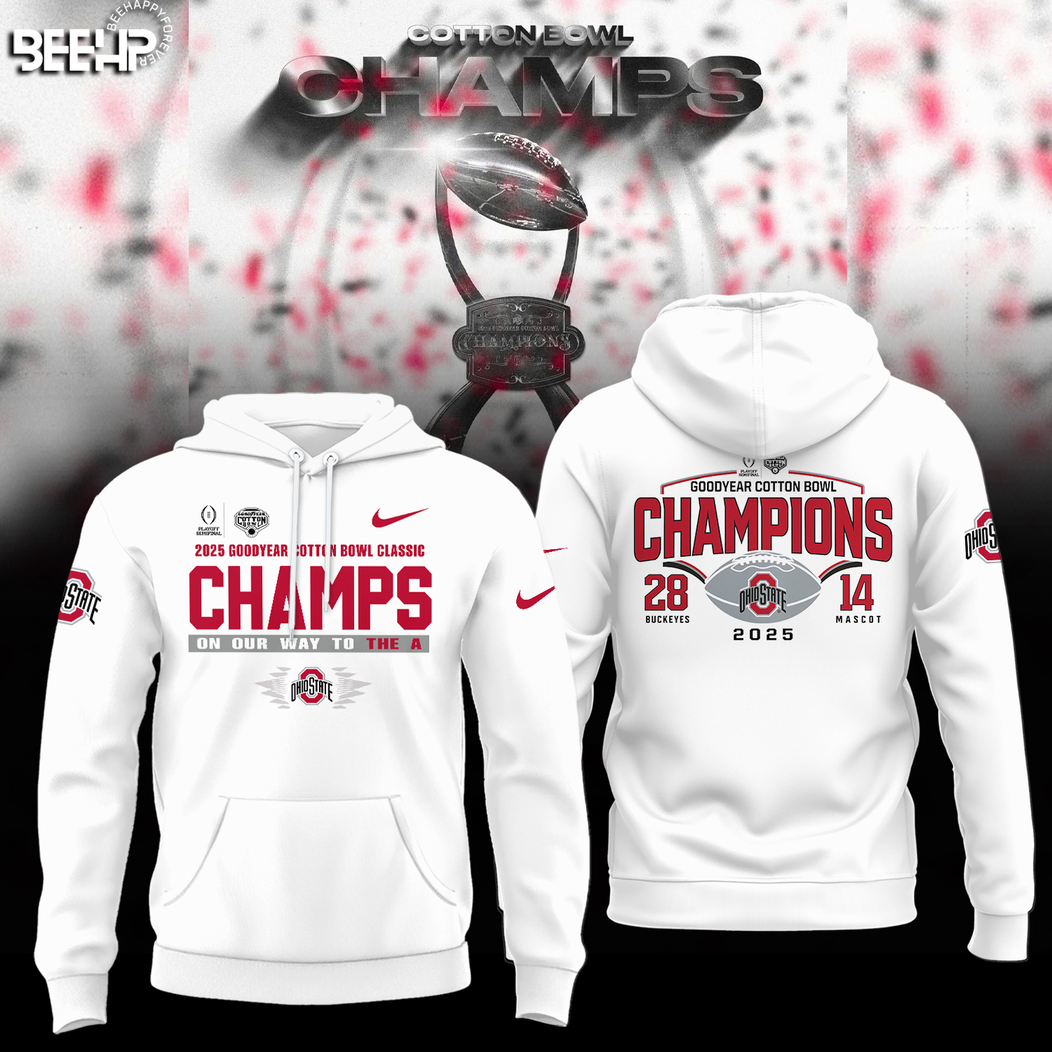 Ohio State Buckeyes College Football Playoff 2025 Cotton Bowl Champions Shirt - Famjoys Ohio State Buckeyes College Football Playoff 2025 Cotton Bowl Champions Shirt - Famjoys