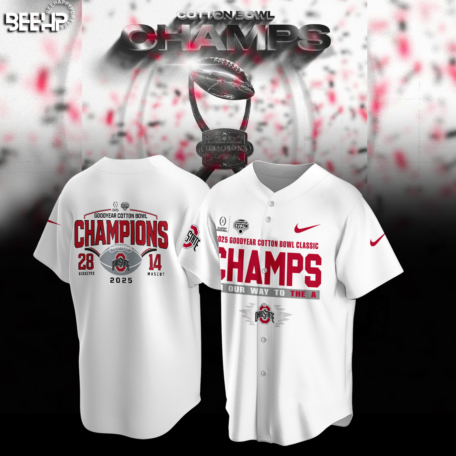 Ohio State Buckeyes College Football Playoff 2025 Cotton Bowl Champions Shirt - Famjoys Ohio State Buckeyes College Football Playoff 2025 Cotton Bowl Champions Shirt - Famjoys
