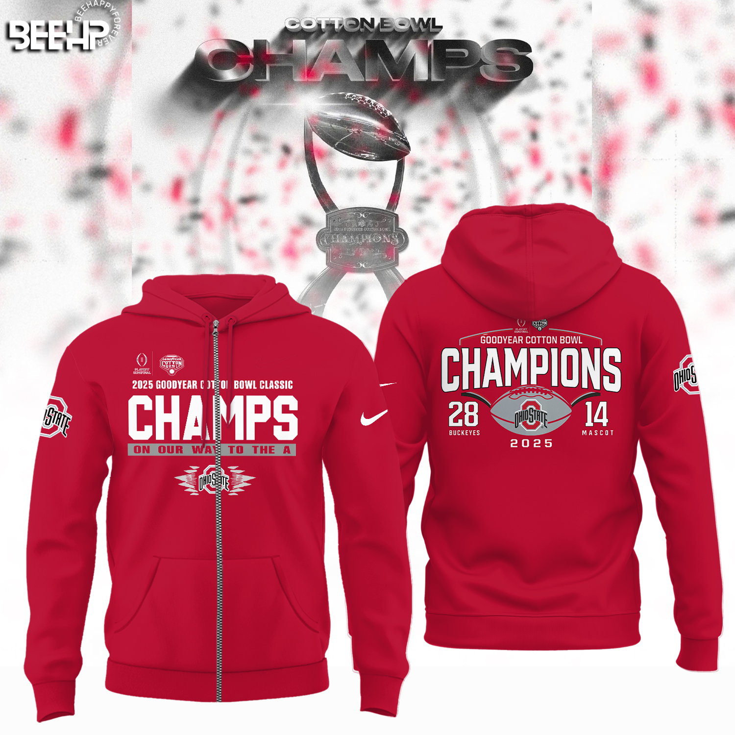 Ohio State Buckeyes College Football Playoff 2025 Cotton Bowl Champions Shirt - Famjoys Ohio State Buckeyes College Football Playoff 2025 Cotton Bowl Champions Shirt - Famjoys