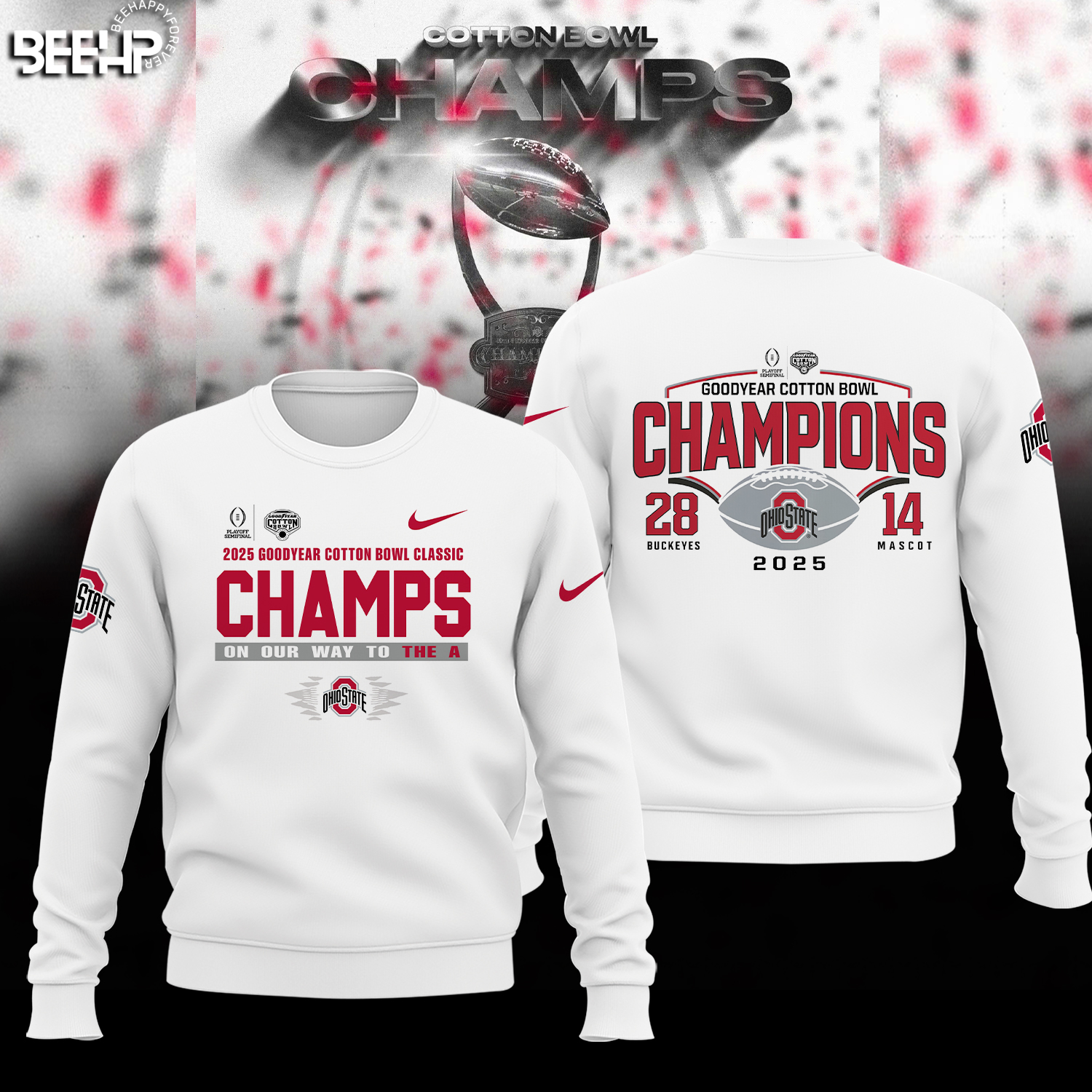Ohio State Buckeyes College Football Playoff 2025 Cotton Bowl Champions Shirt - Famjoys Ohio State Buckeyes College Football Playoff 2025 Cotton Bowl Champions Shirt - Famjoys