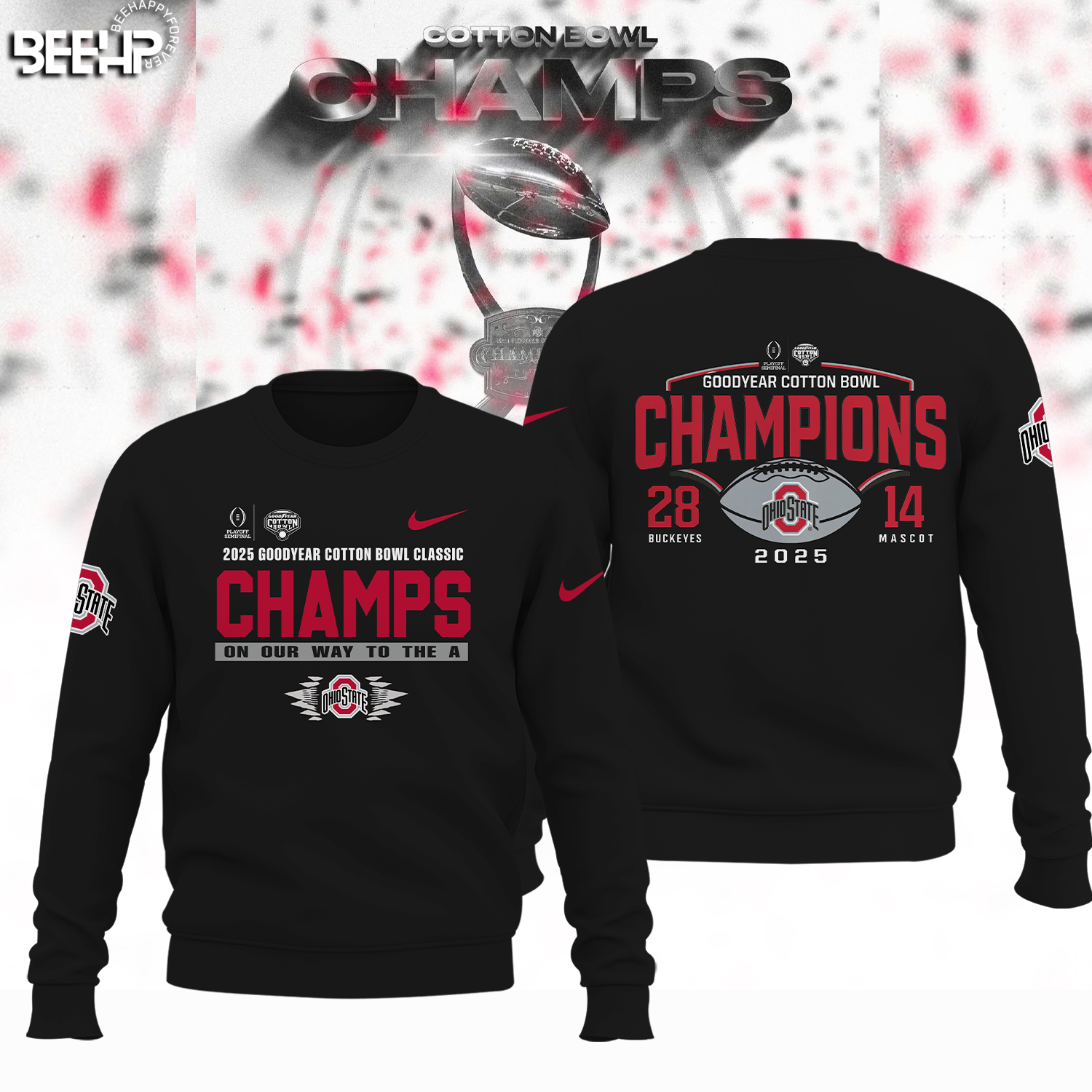 Ohio State Buckeyes College Football Playoff 2025 Cotton Bowl Champions Shirt - Famjoys Ohio State Buckeyes College Football Playoff 2025 Cotton Bowl Champions Shirt - Famjoys