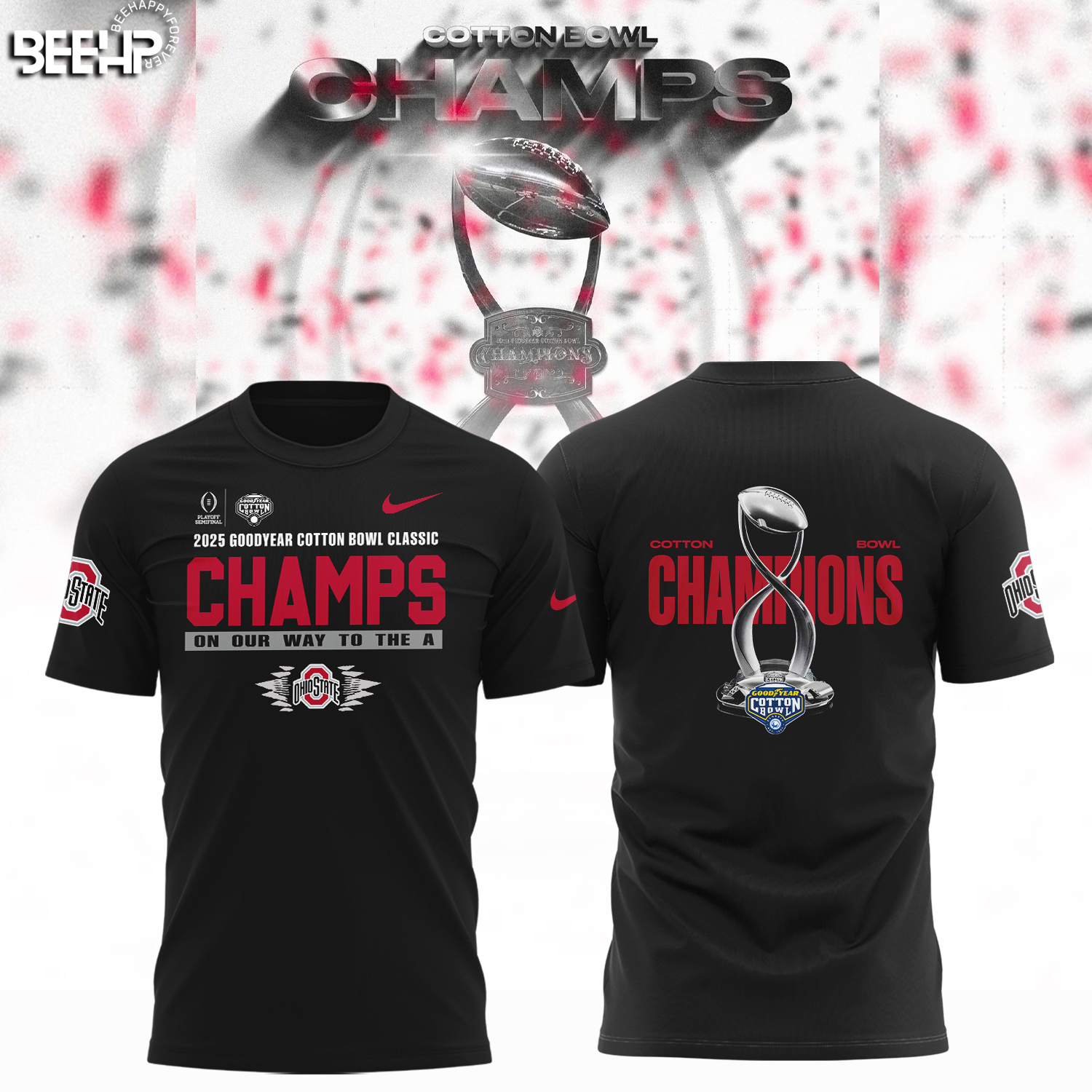 Ohio State Buckeyes College Football Playoff 2025 Cotton Bowl Champions Shirt - Famjoys Ohio State Buckeyes College Football Playoff 2025 Cotton Bowl Champions Shirt - Famjoys