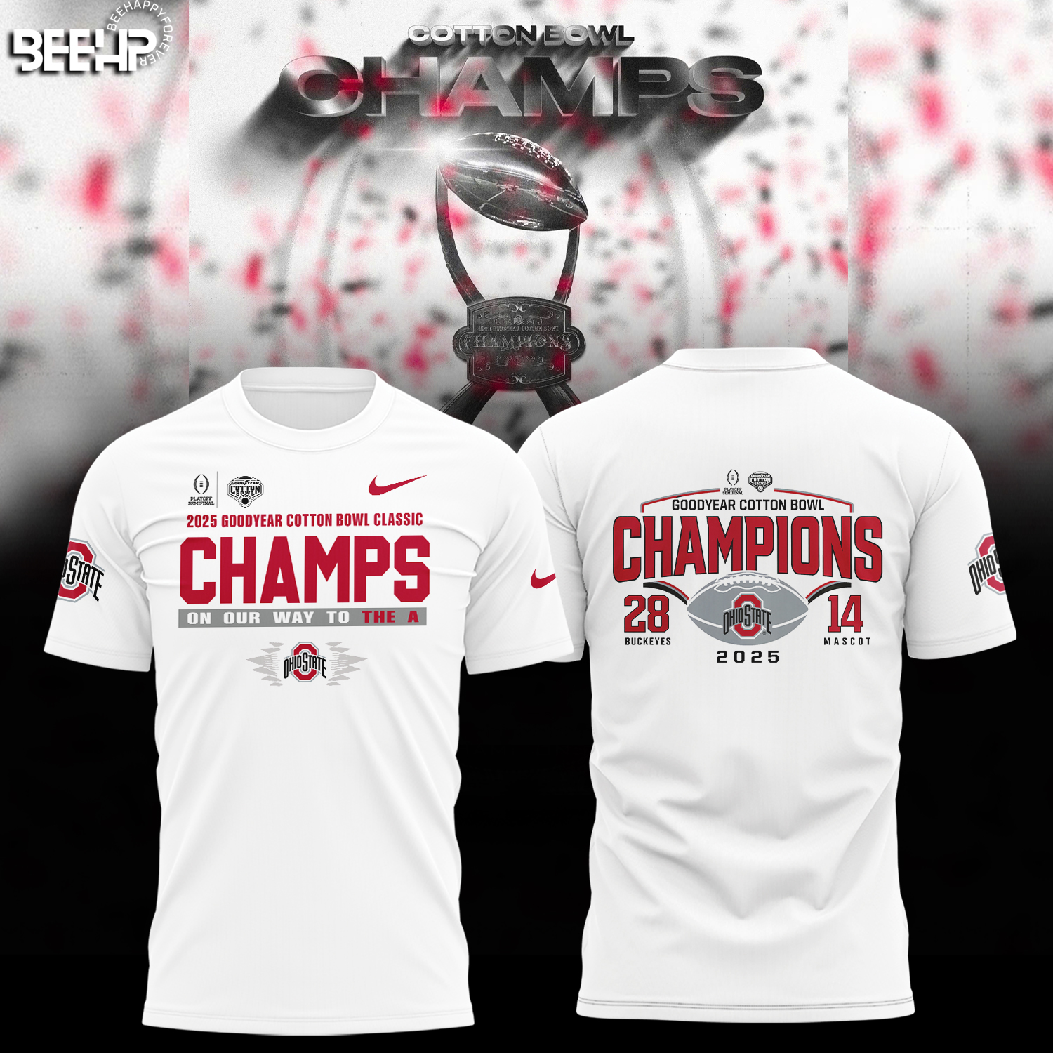 Ohio State Buckeyes College Football Playoff 2025 Cotton Bowl Champions Shirt - Famjoys Ohio State Buckeyes College Football Playoff 2025 Cotton Bowl Champions Shirt - Famjoys