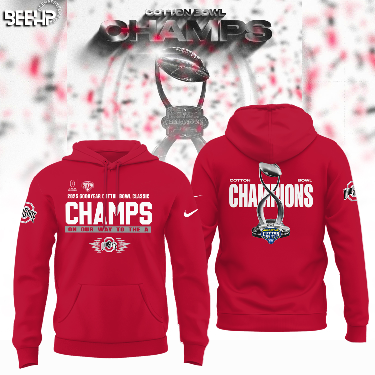 Ohio State Buckeyes College Football Playoff 2025 Cotton Bowl Champions Shirt - Famjoys Ohio State Buckeyes College Football Playoff 2025 Cotton Bowl Champions Shirt - Famjoys