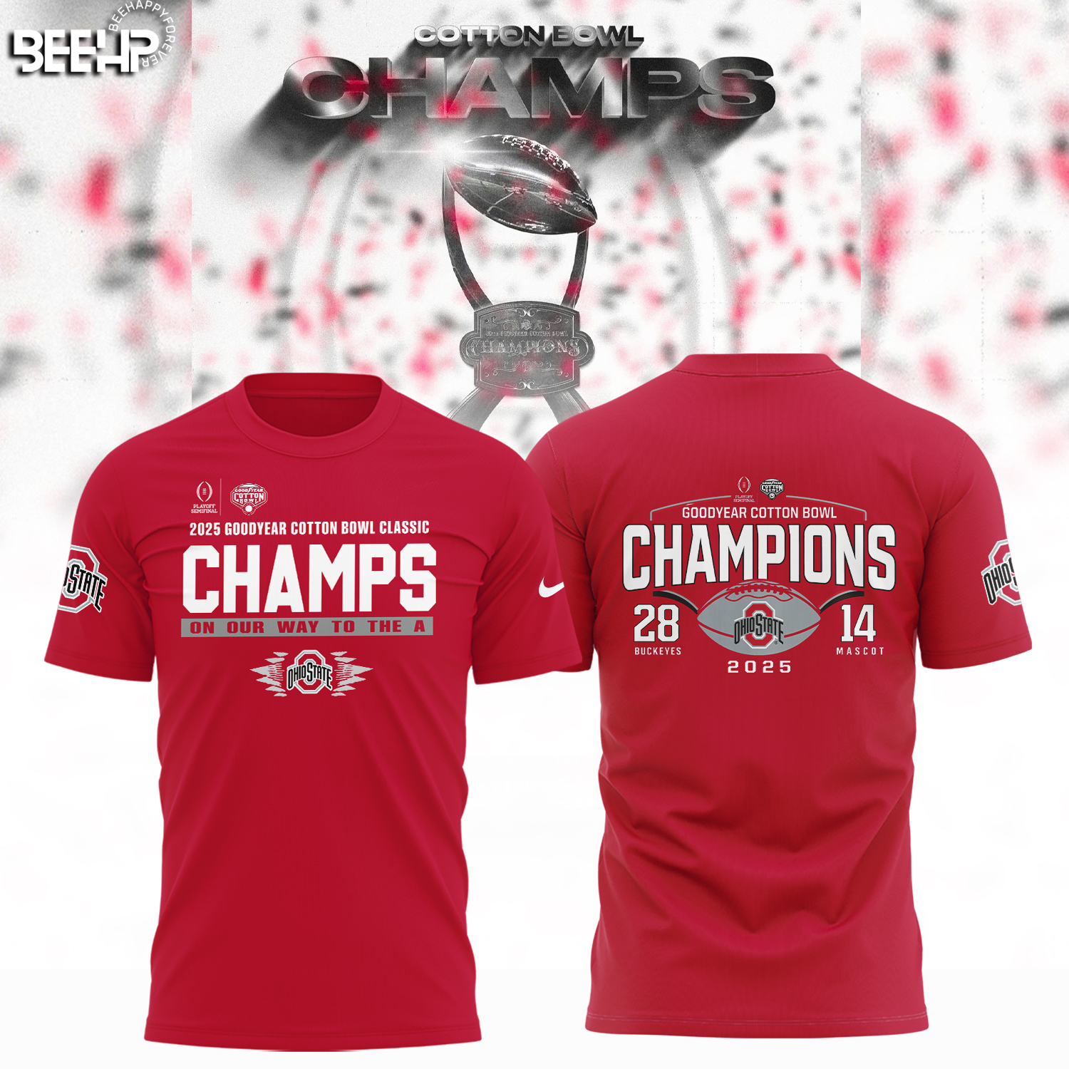 Ohio State Buckeyes College Football Playoff 2025 Cotton Bowl Champions Shirt - Famjoys Ohio State Buckeyes College Football Playoff 2025 Cotton Bowl Champions Shirt - Famjoys