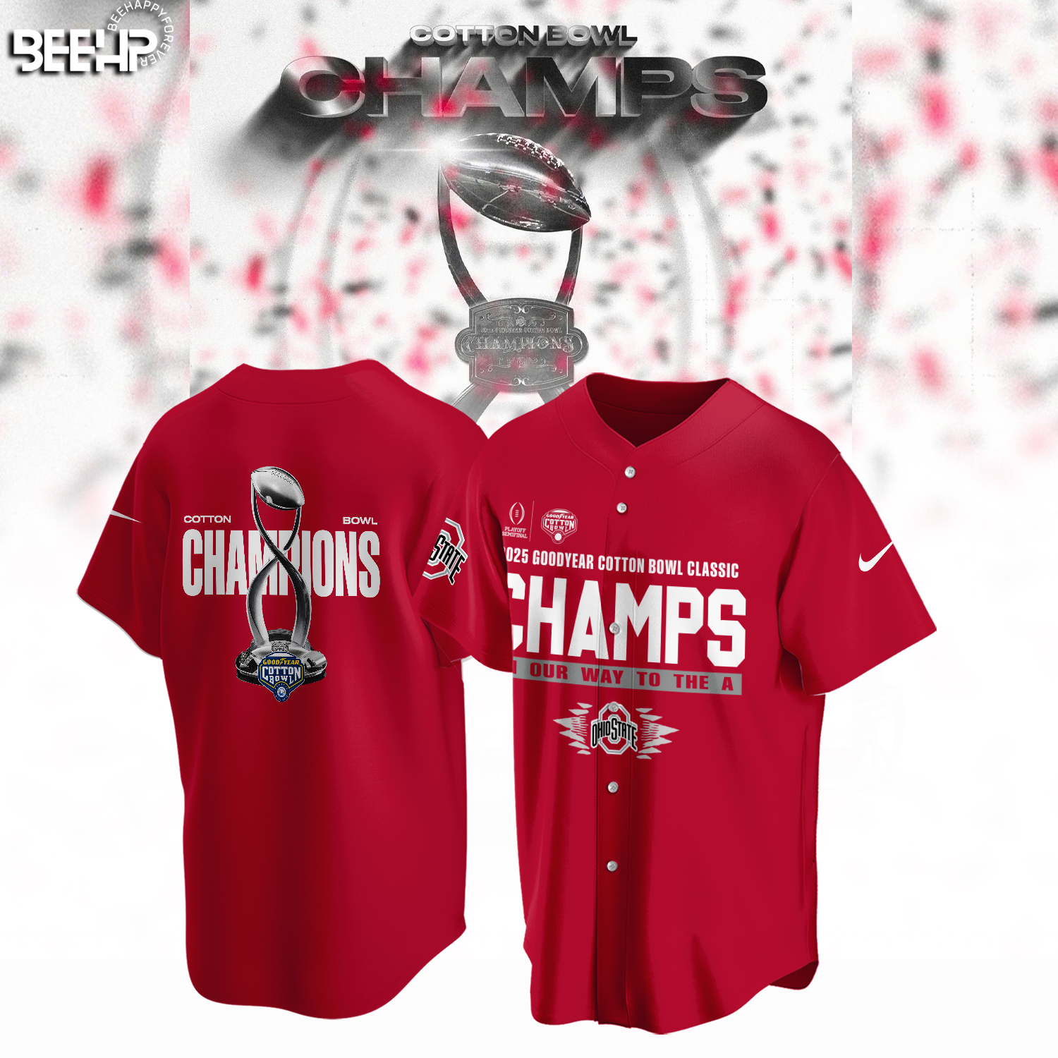 Ohio State Buckeyes College Football Playoff 2025 Cotton Bowl Champions Shirt - Famjoys Ohio State Buckeyes College Football Playoff 2025 Cotton Bowl Champions Shirt - Famjoys