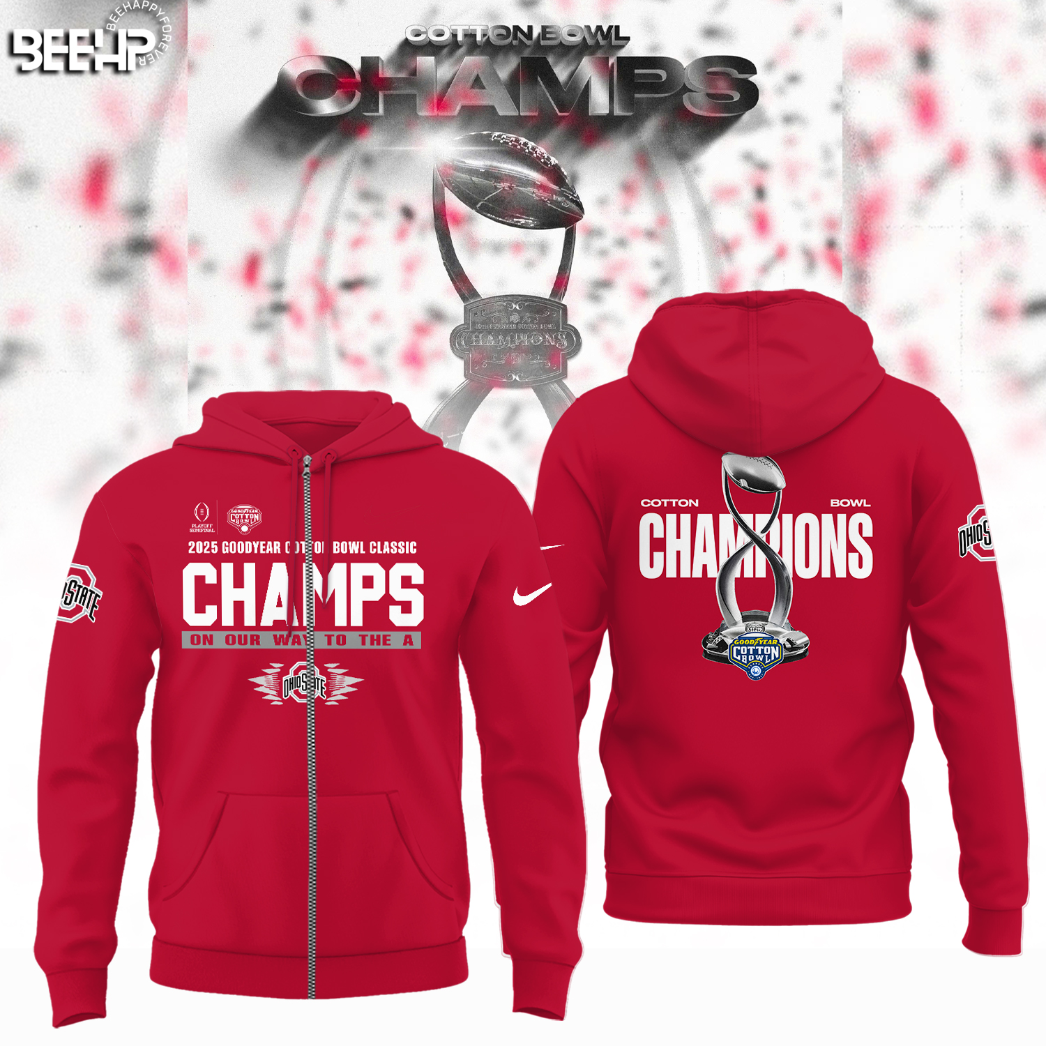 Ohio State Buckeyes College Football Playoff 2025 Cotton Bowl Champions Shirt - Famjoys Ohio State Buckeyes College Football Playoff 2025 Cotton Bowl Champions Shirt - Famjoys