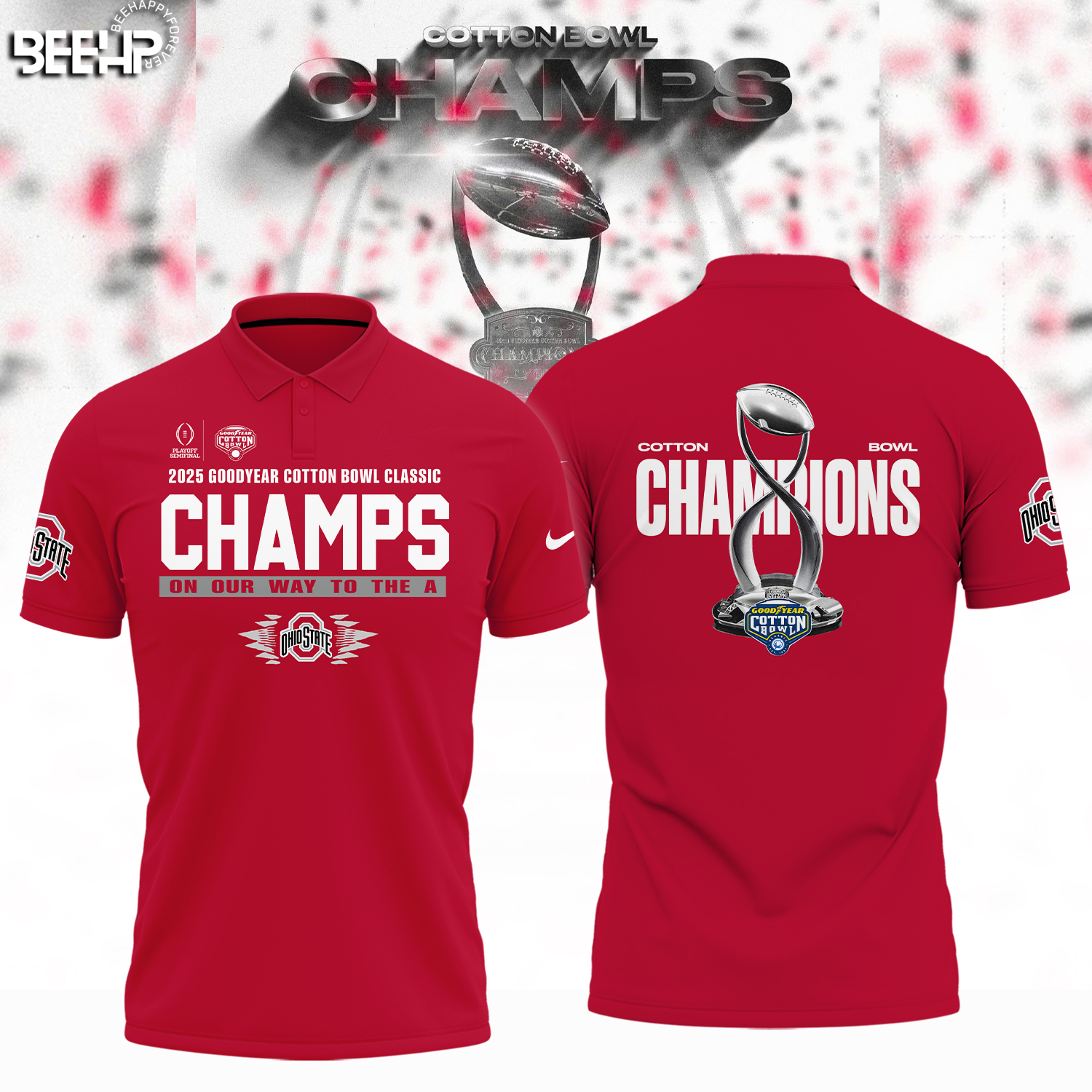 Ohio State Buckeyes College Football Playoff 2025 Cotton Bowl Champions Shirt - Famjoys Ohio State Buckeyes College Football Playoff 2025 Cotton Bowl Champions Shirt - Famjoys