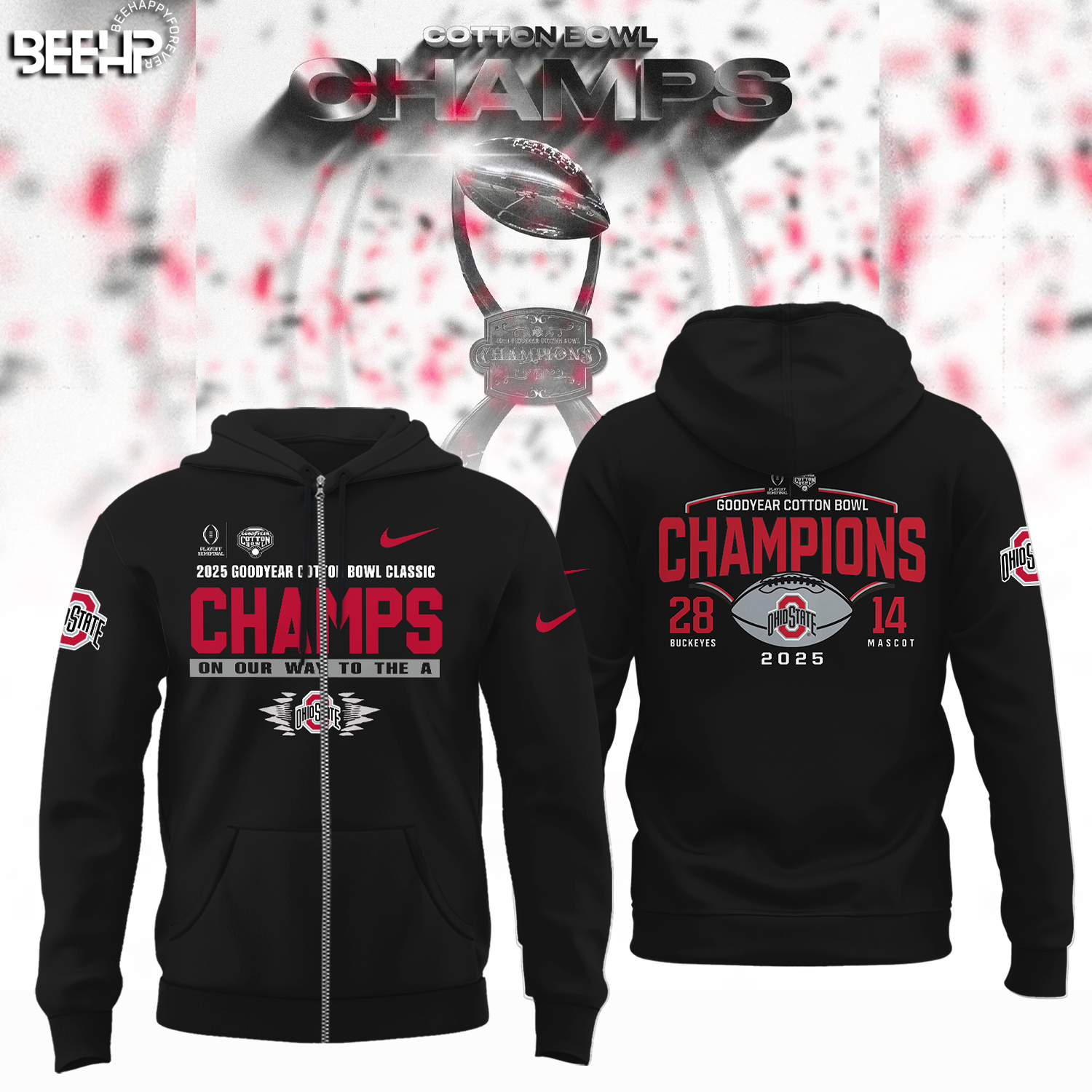 Ohio State Buckeyes College Football Playoff 2025 Cotton Bowl Champions Shirt - Famjoys Ohio State Buckeyes College Football Playoff 2025 Cotton Bowl Champions Shirt - Famjoys